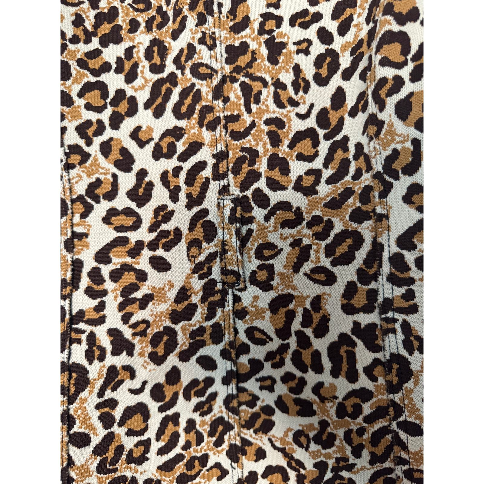 St. John St. John Black/Leopard Print Drop Shoulder Reversible Coat Size S / US 4 / IT 40 - 8 Thumbnail