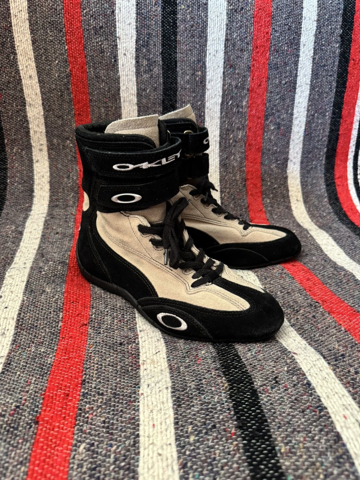 Vintage Vintage 2005 Oakley Racing Boxing y2k Suede Hi Sneakers Size US 7.5 / IT 37.5 - 9 Thumbnail