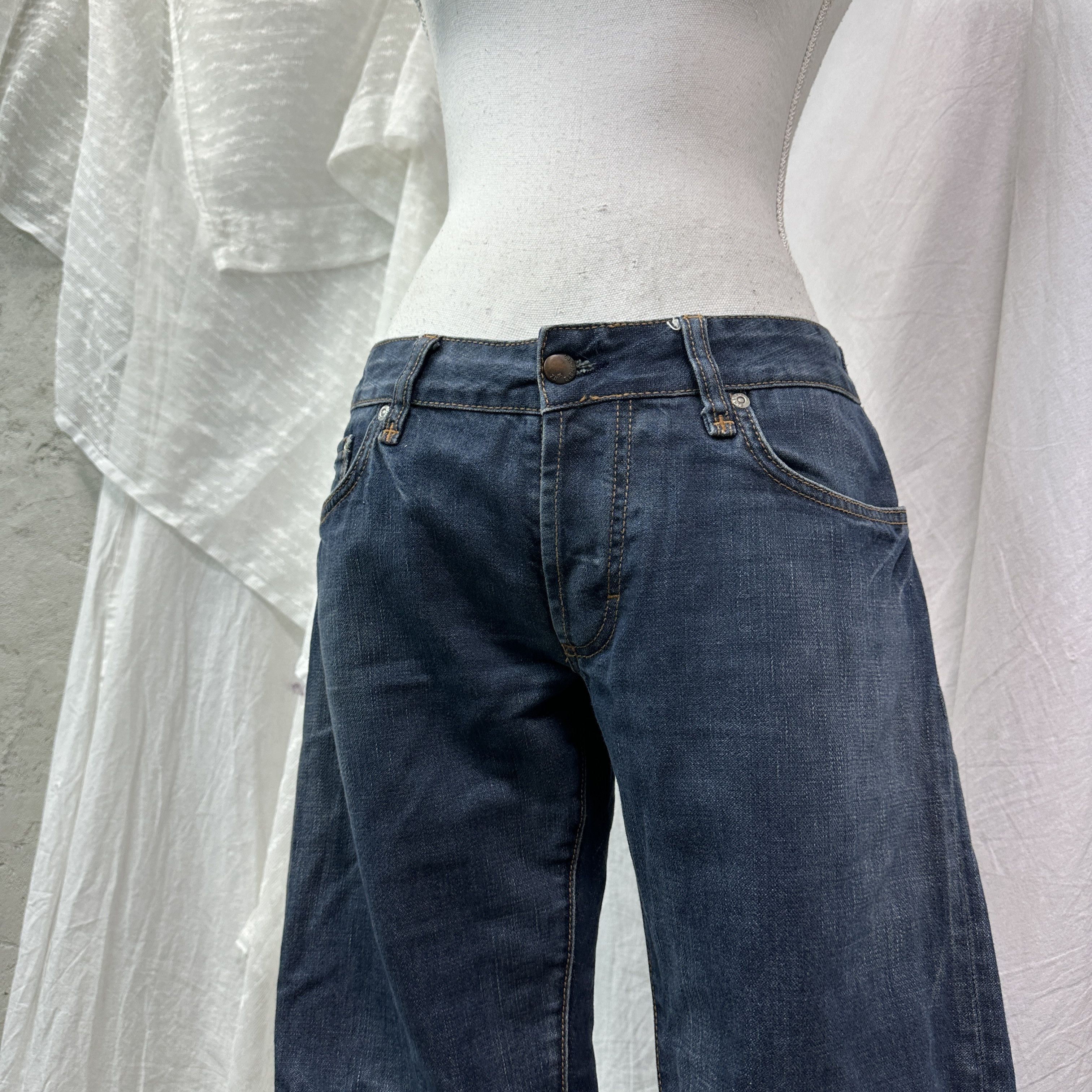 Vintage Vintage Denim Streetwear Cross Patch Zu Element Jeans Y2K Size 29" - 4 Thumbnail