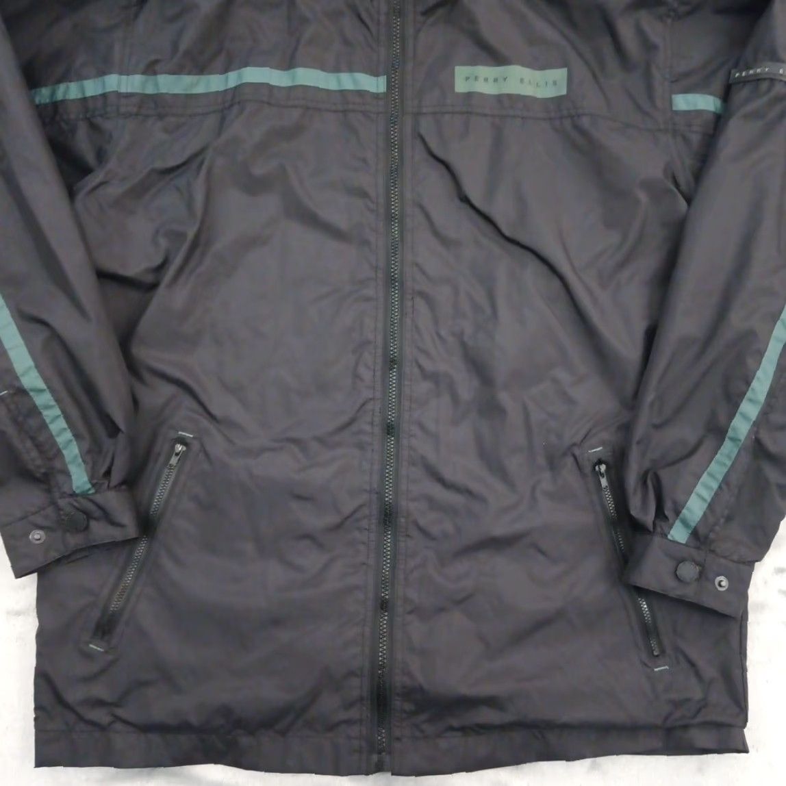 Perry Ellis Perry Ellis Portfolio Jacket Mens Medium Black Nylon Windbreaker Size US M / EU 48-50 / 2 - 3 Thumbnail
