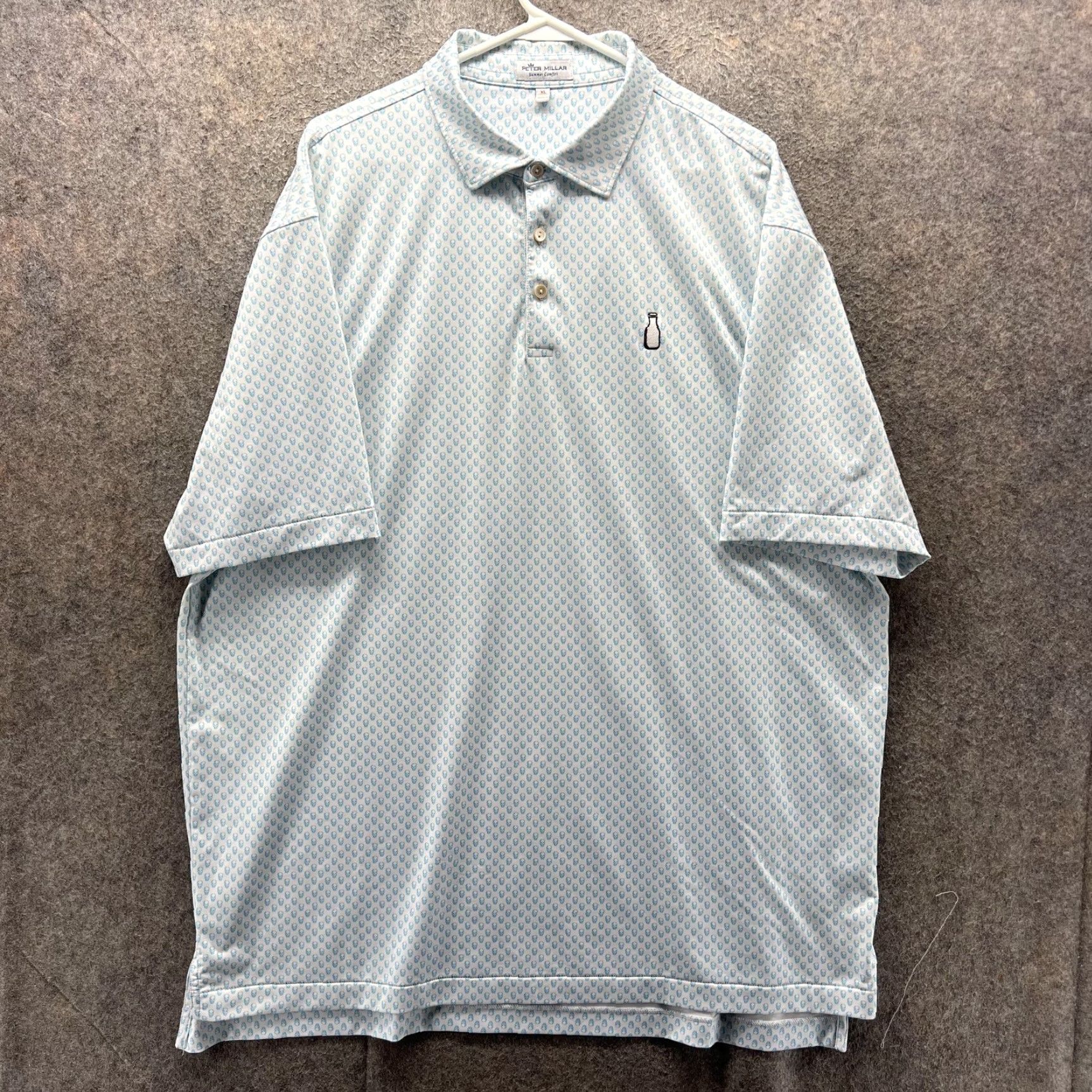 Peter Millar Peter Millar Polo Shirt Mens XL White Skull Print Golf Stretch Summer Comfort Shirt Mens XL White Skull Print Golf Stretch Size US XL / EU 56 / 4 - 2 Thumbnail