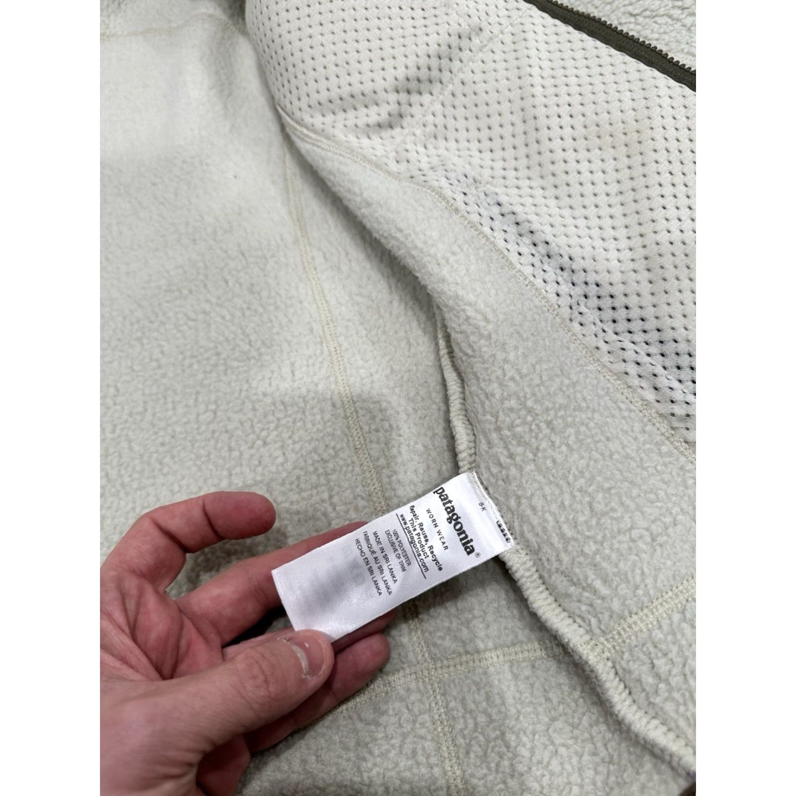 Patagonia Patagonia Jacket Womens S Ivory Fleece Full Zip Hooded Mid-Length 22805 Size S / US 4 / IT 40 - 7 Thumbnail