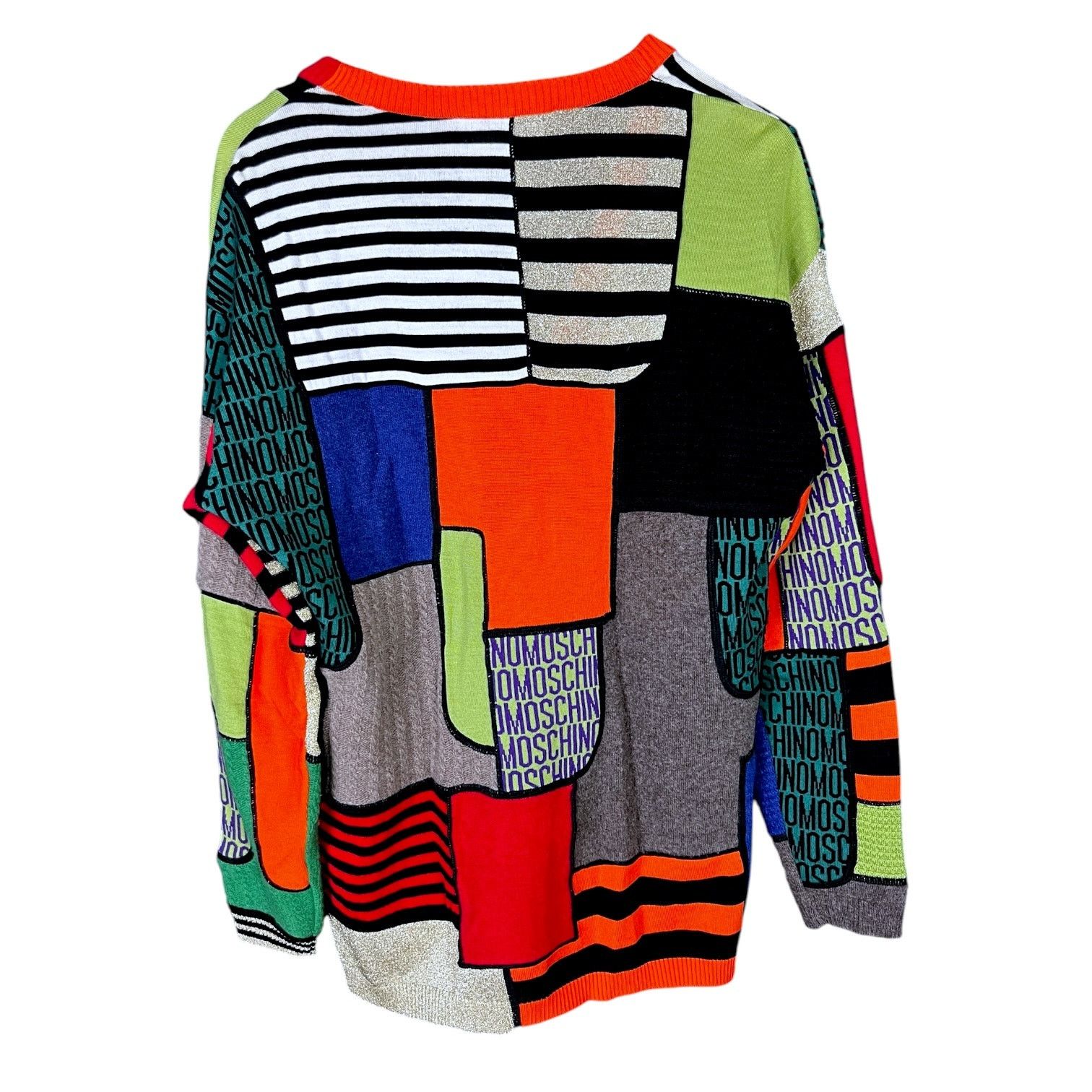 Moschino Moschino Couture Jeremy Scott US 6 Patchwork Wool Cardigan Size US L / EU 52-54 / 3 - 2 Thumbnail
