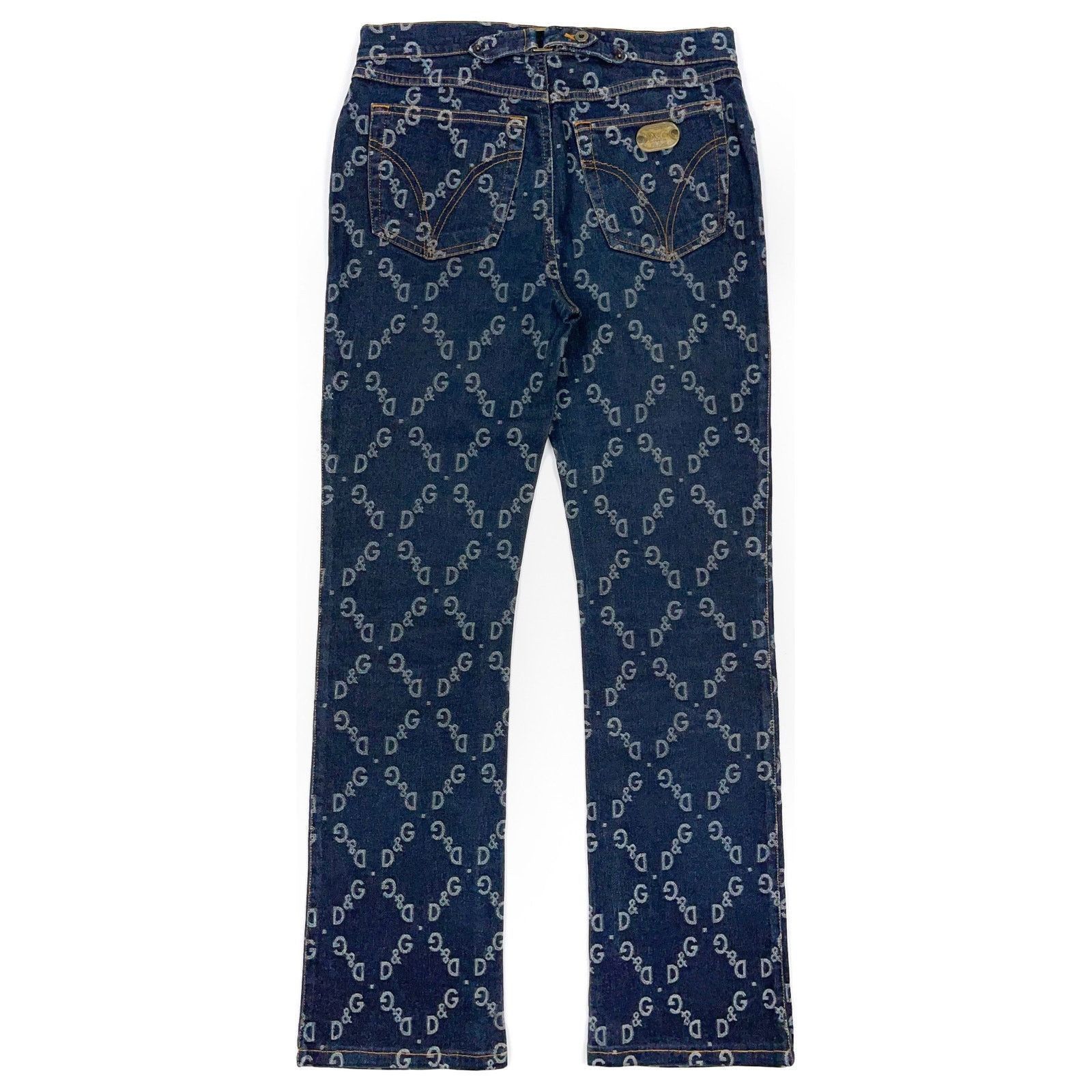 Dolce & Gabbana Dolce & Gabbana Full Pattern DG Monogram Denim Jeans Pants Size US 30 / EU 46 - 2 Thumbnail