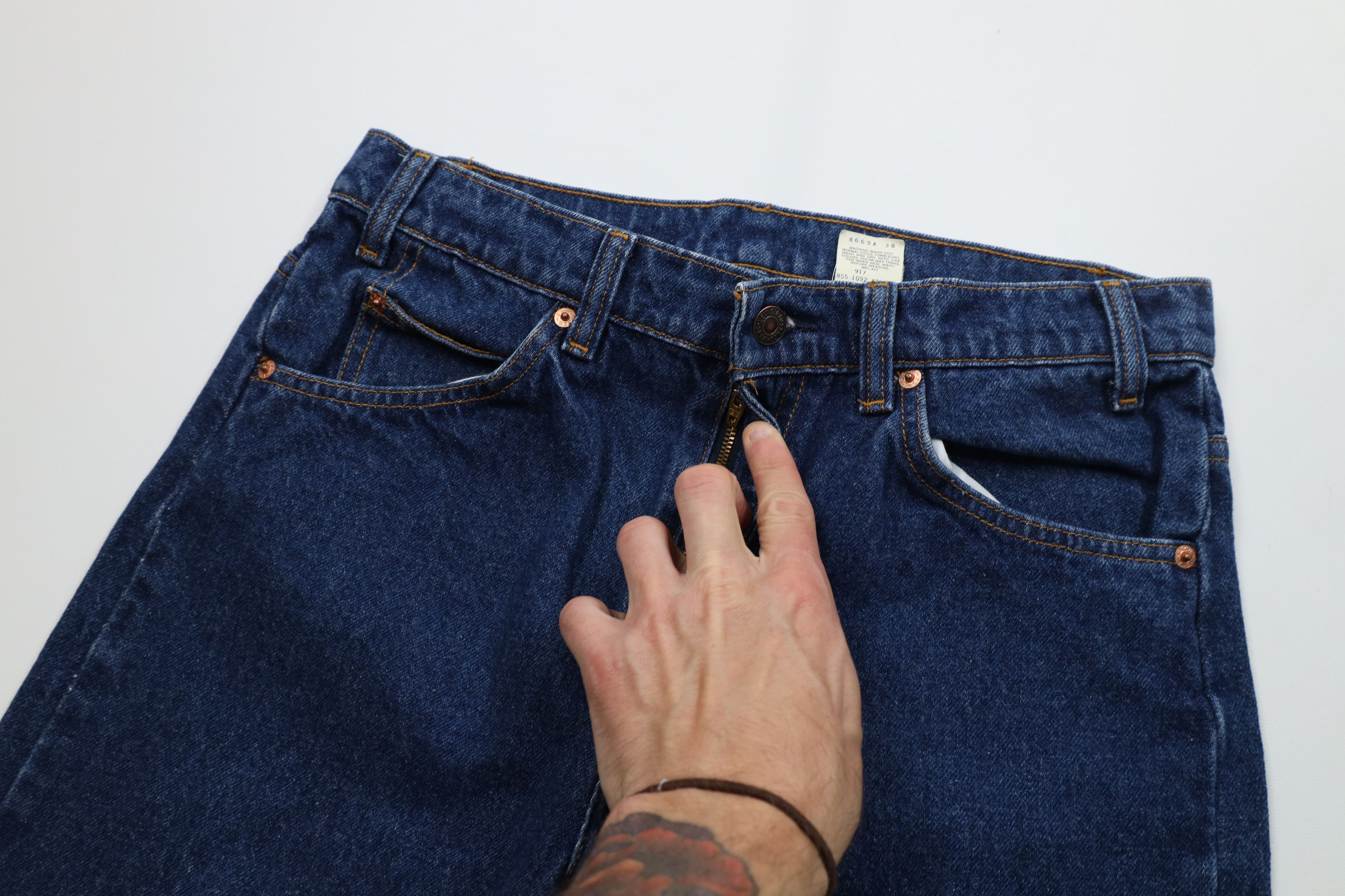 Levi's Vintage 90s Levis 505 Orange Tab Straight Leg Jeans Blue Size US 33 - 7 Thumbnail