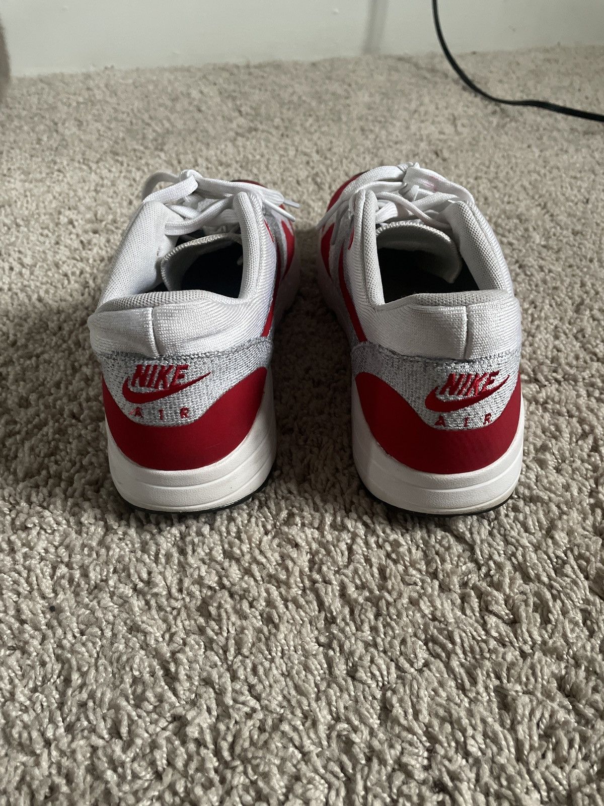 Nike Air max 1 flyknit Red Size US 9.5 / EU 42-43 - 4 Thumbnail