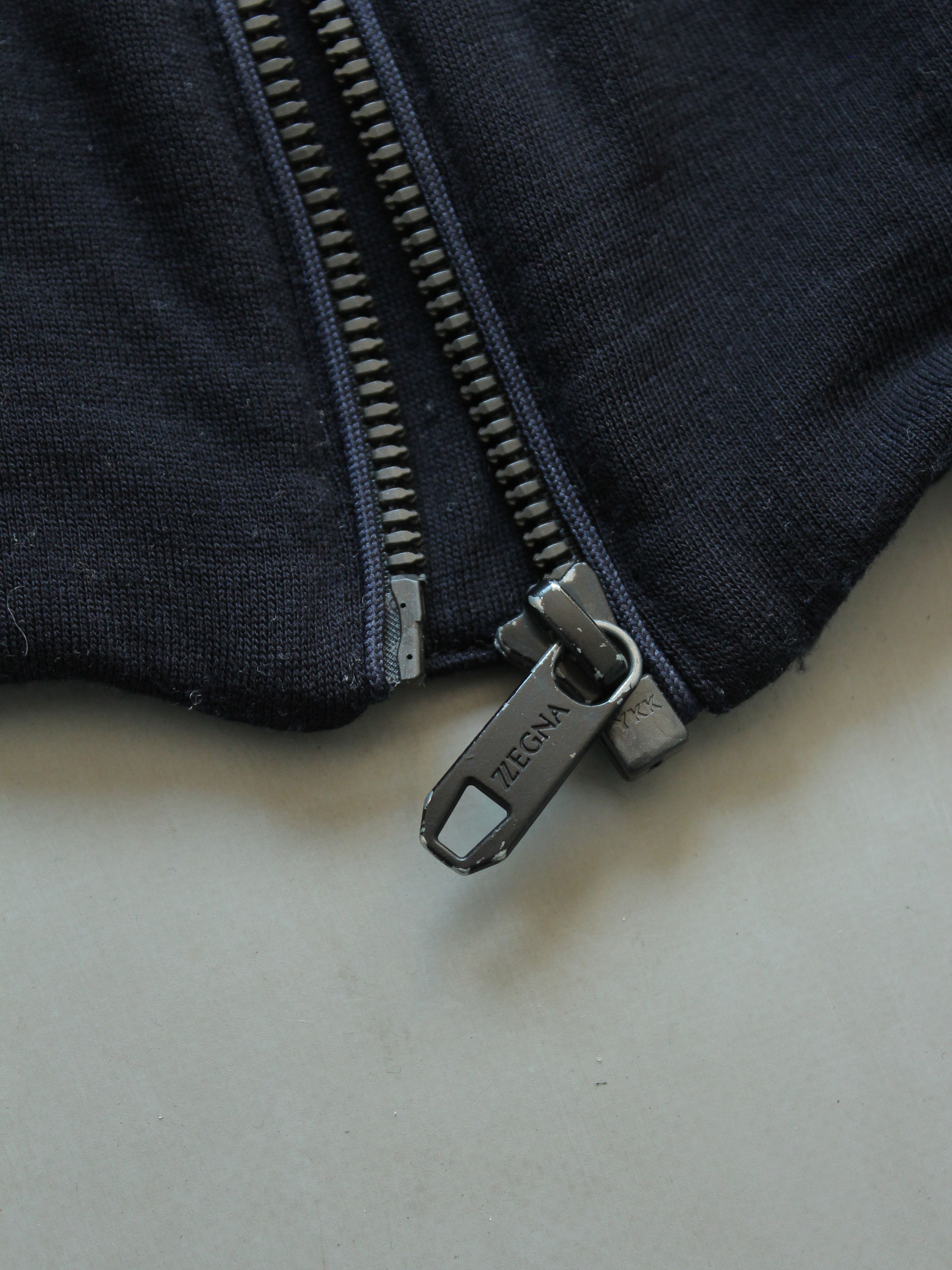 Ermenegildo Zegna × Z Zegna Tech Merino Zegna Zip Wool Jacket S-M Navy Blue Size US M / EU 48-50 / 2 - 10 Thumbnail