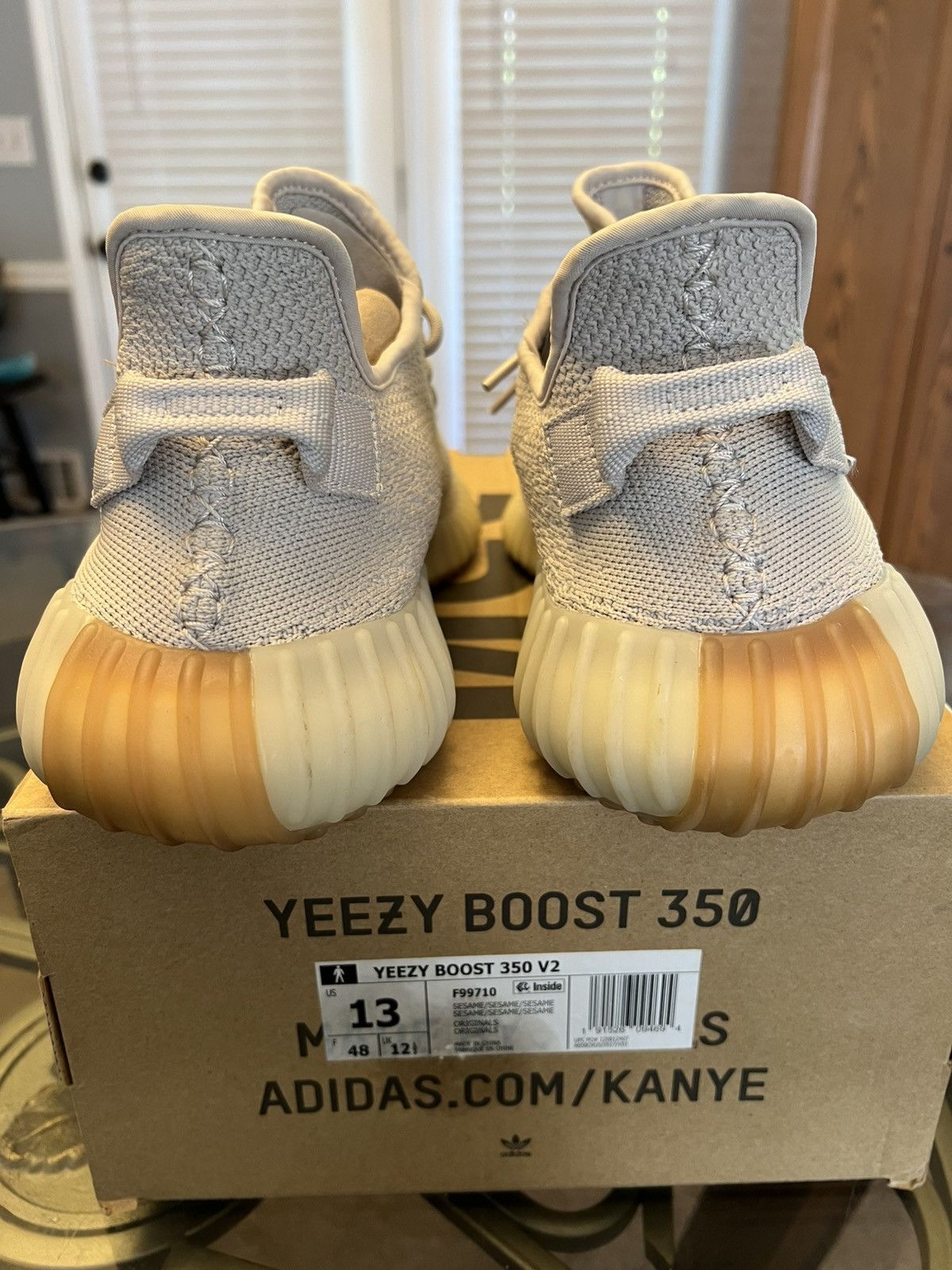 Adidas × Kanye West Adidas Yeezy Boost 350 V2 “Sesame” 2018 Size US 13 / EU 46 - 5 Thumbnail