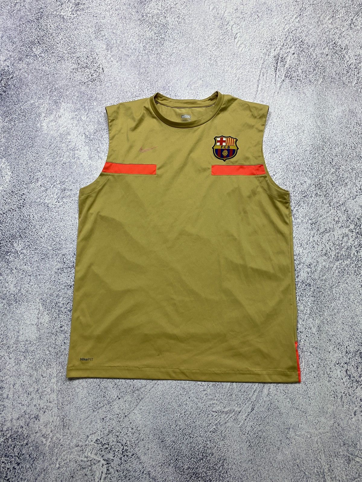 F.C. Barcelona × Nike × Vintage Vintage Nike Barcelona Gold Vest Soccer