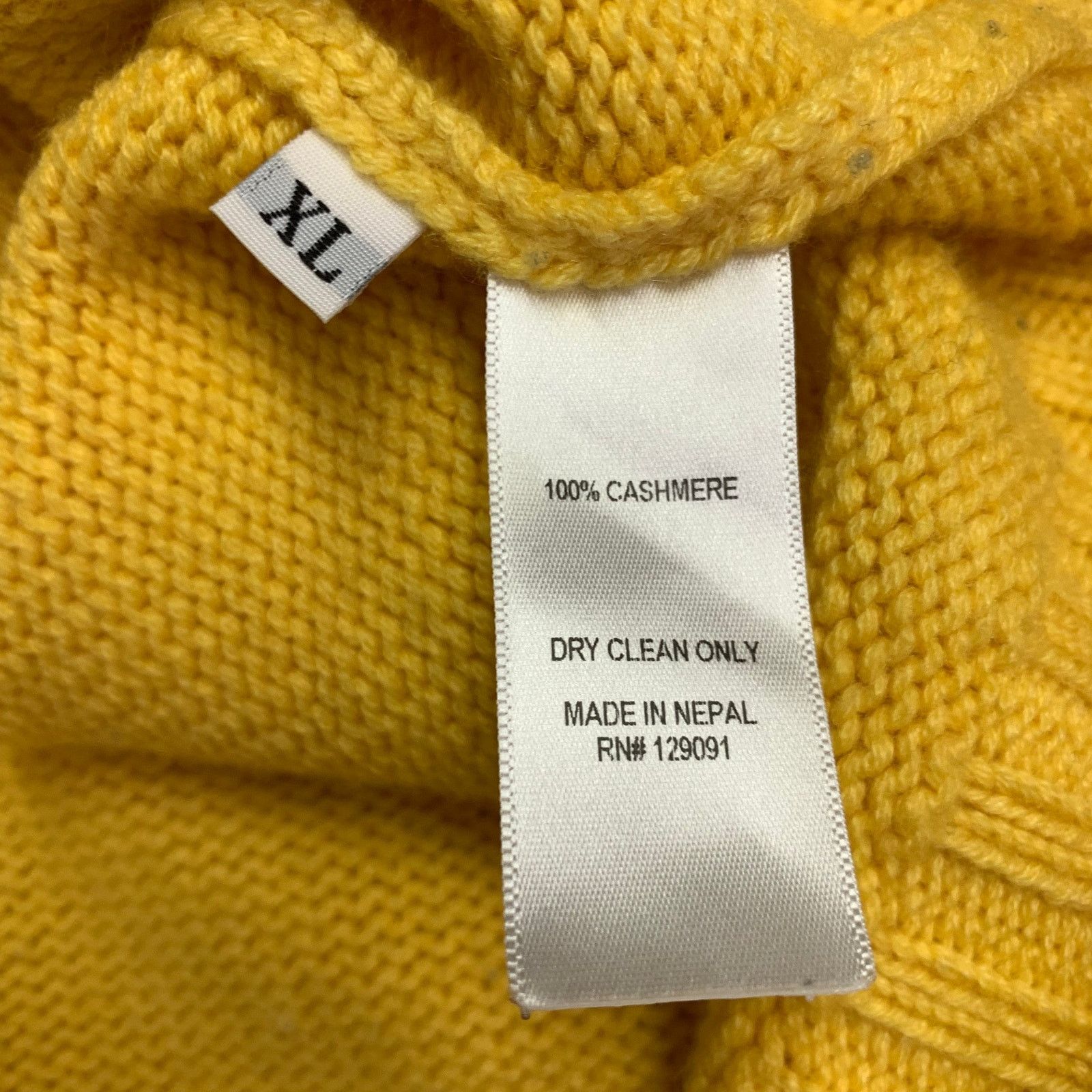 Prabal Gurung PRABAL GURUNG XL Yellow Blue Dyed Cashmere Hooded Sweater Size US XL / EU 56 / 4 - 7 Thumbnail
