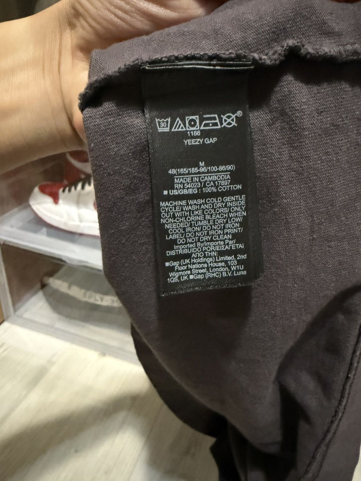 Gap × Kanye West × Yeezy Yeezy Gap 3/4 Sleeve Dove Tee Black Size US M / EU 48-50 / 2 - 4 Thumbnail