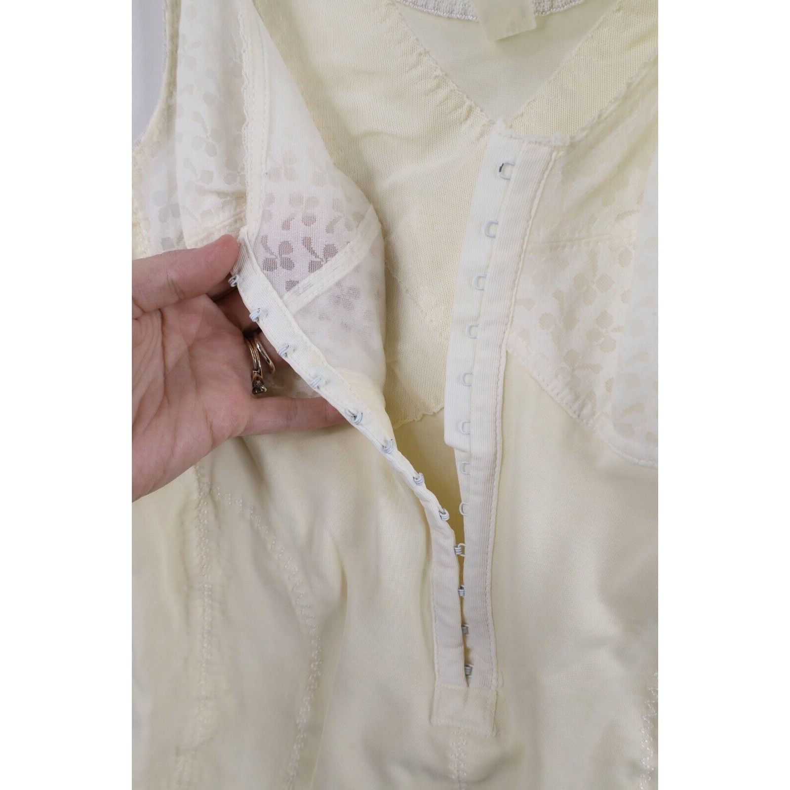 Vintage Vintage 60s 70s Rockabilly Lace Clasp Crotch Bodysuit Size L / US 10 / IT 46 - 5 Thumbnail