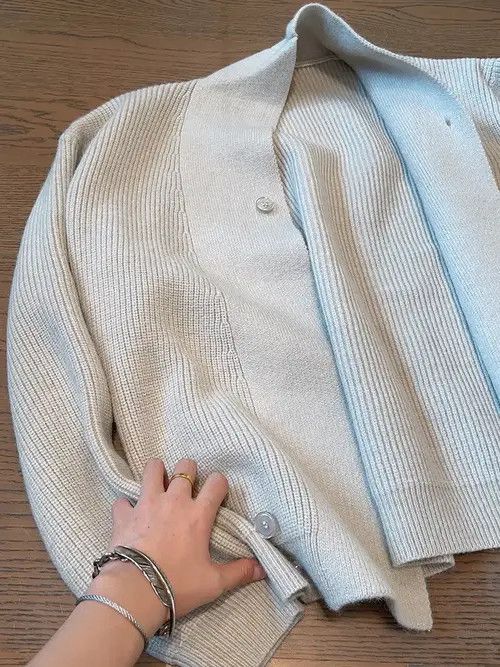 VIBE Cleanfit retro fashion shawl wrap knit cardigan knitwear Size US M / EU 48-50 / 2 - 1 Thumbnail