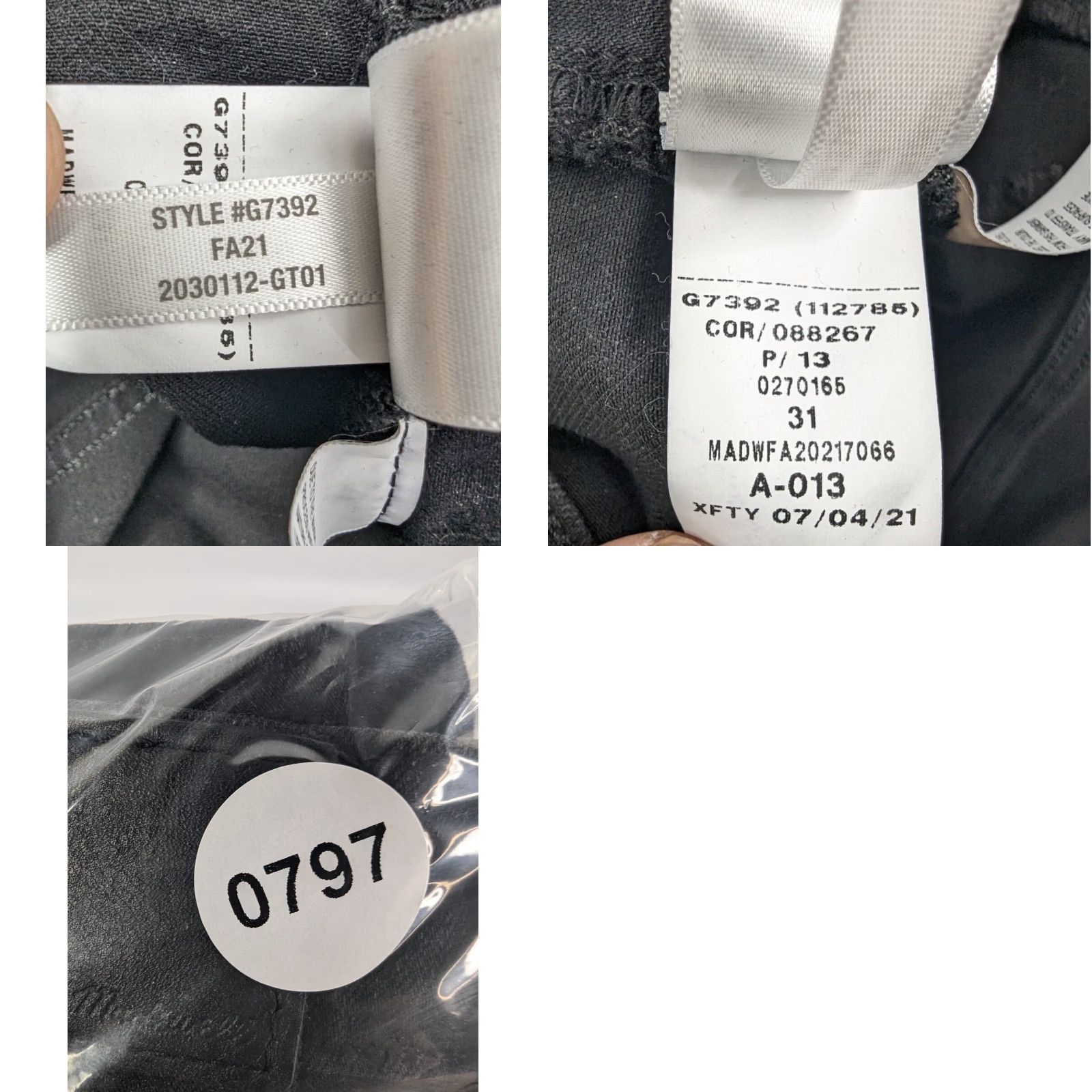 Madewell MADewell Roadtripper Jeans Bennett Black Women's SIZE 31 Skinny G7392 Size 24" / US 00 / IT 34 - 9 Thumbnail