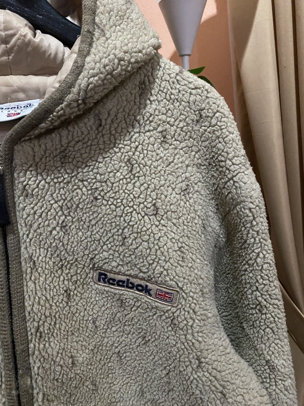 Reebok Vintage Reebok Classic Sherpa Fleece Hoodie Jacket Rare 90s Size US L / EU 52-54 / 3 - 8 Thumbnail