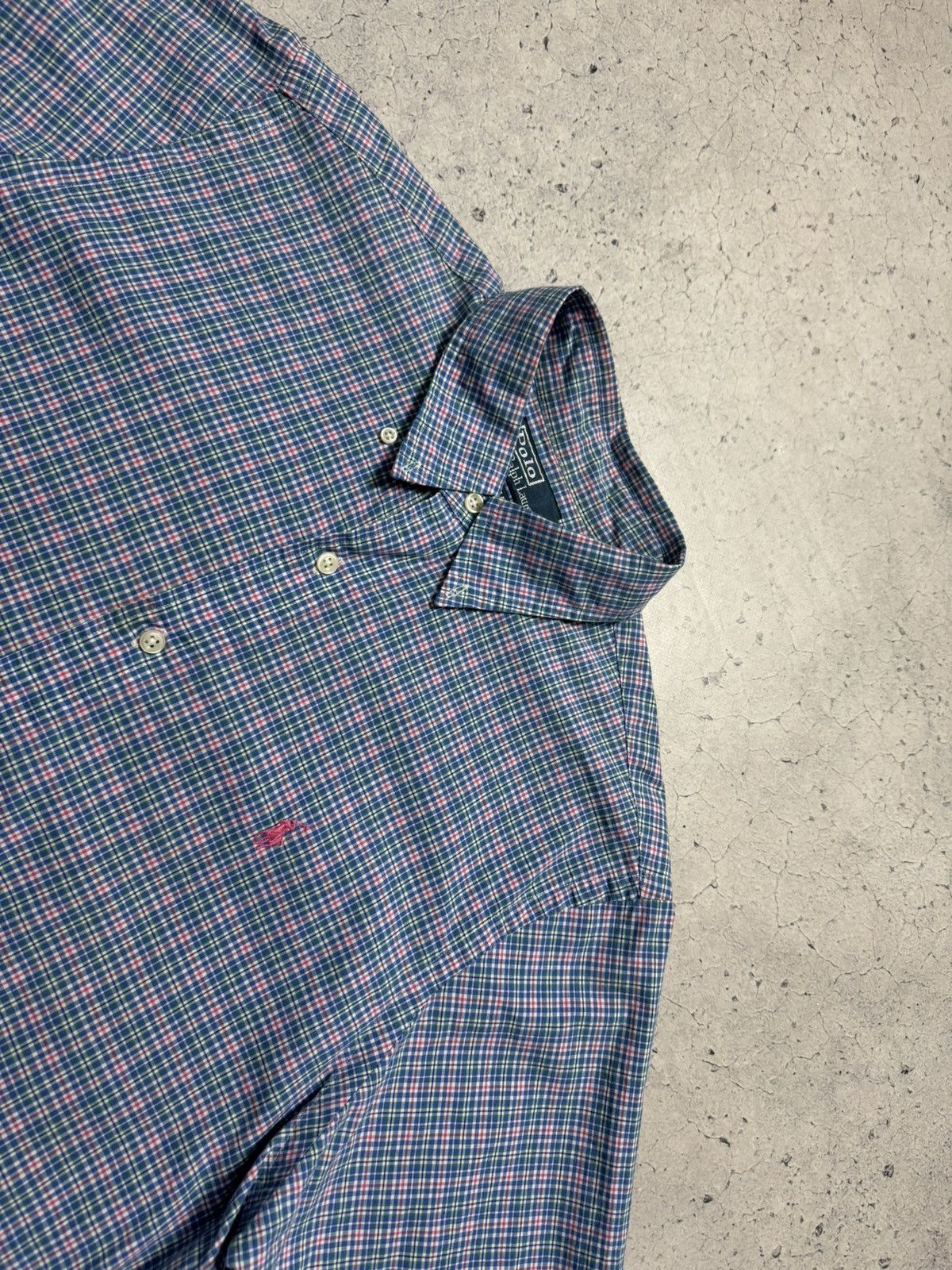 Polo Ralph Lauren Polo Ralph Lauren Checked Button Up Short Sleeve Shirts Size US L / EU 52-54 / 3 - 4 Thumbnail