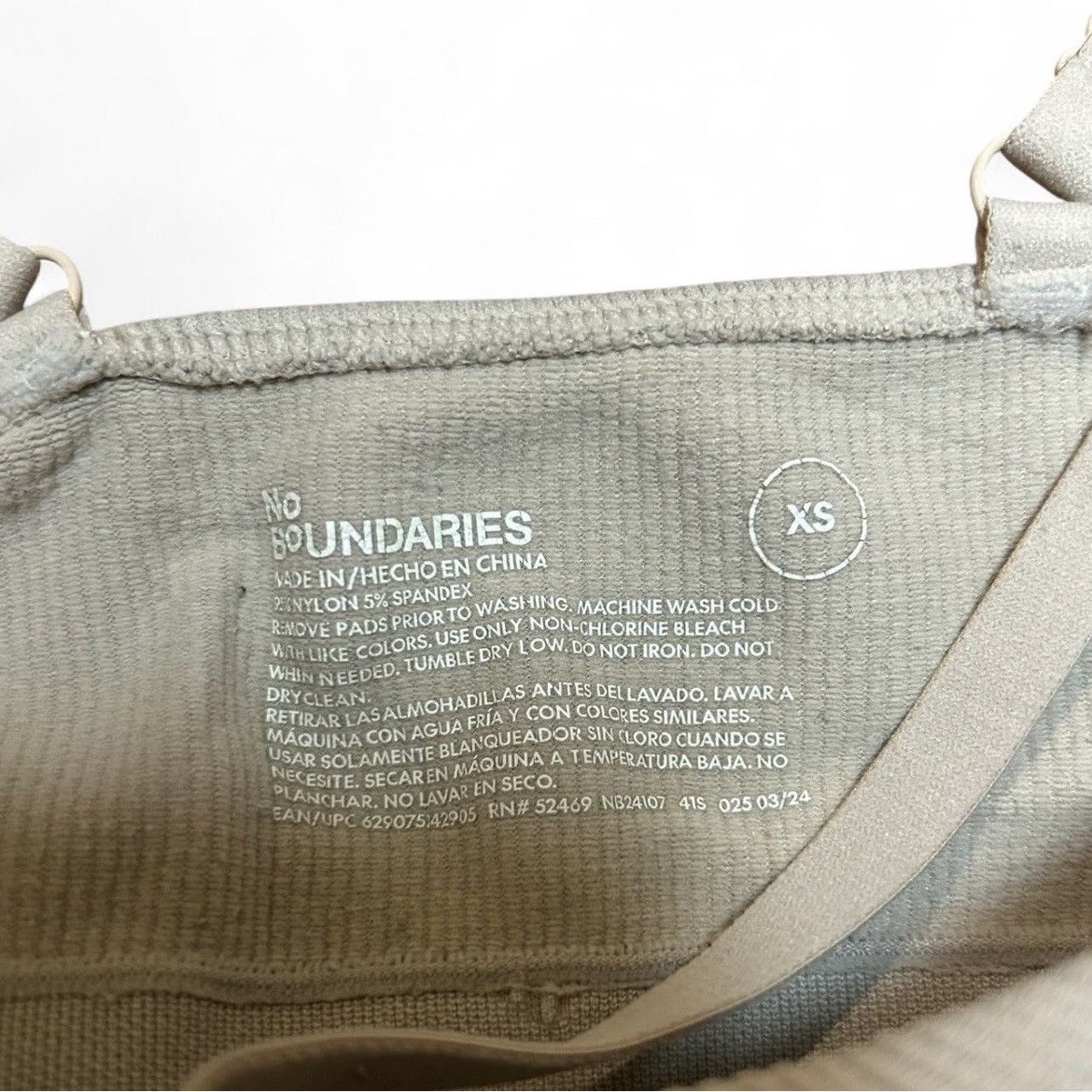 Other Xs No Boundaries women's tan nude peach padded bra top Size ONE SIZE - 5 Thumbnail