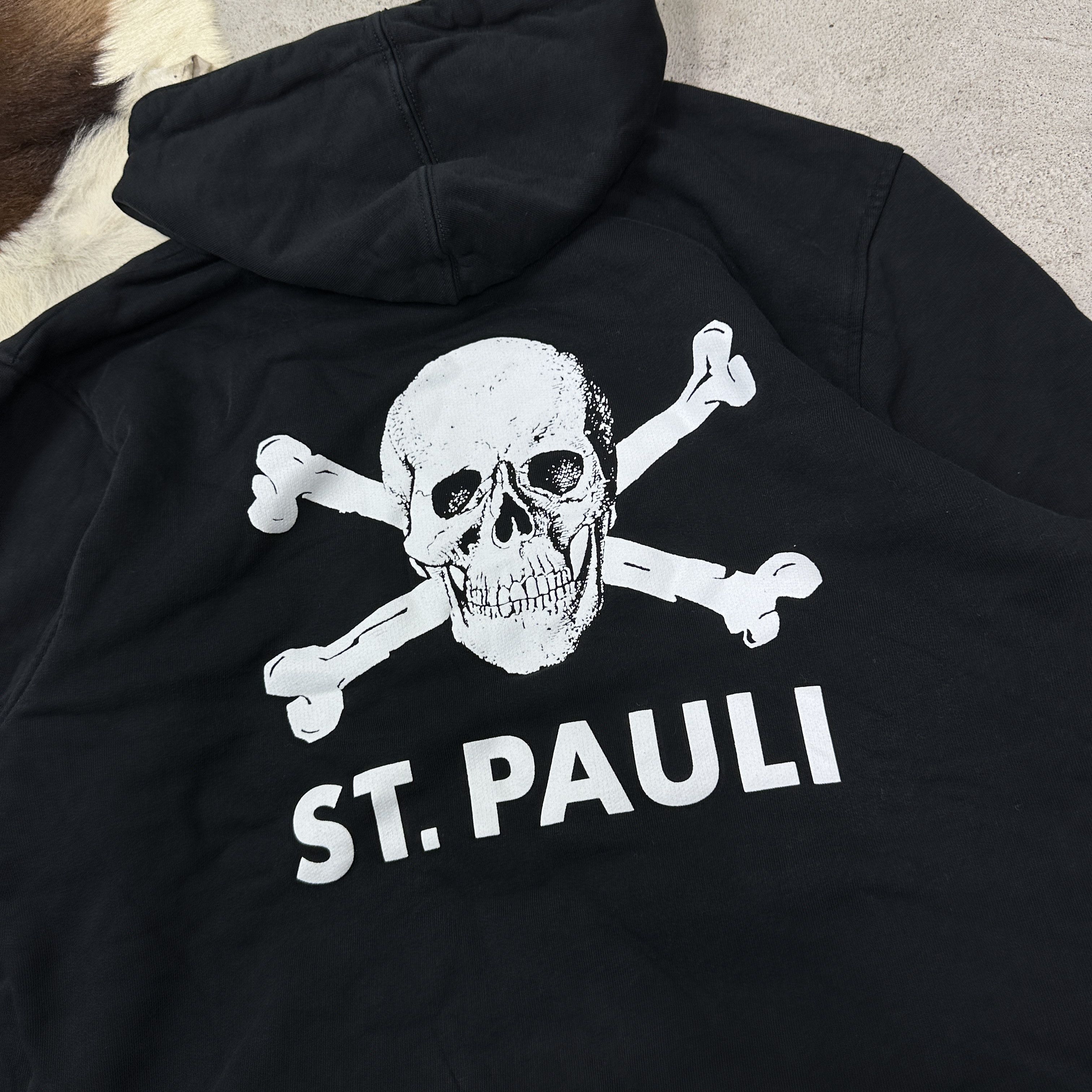 Vintage Vintage Streetwear Sporty Skater Skull St Pauli Hoodie Y2K Size US L / EU 52-54 / 3 - 2 Thumbnail