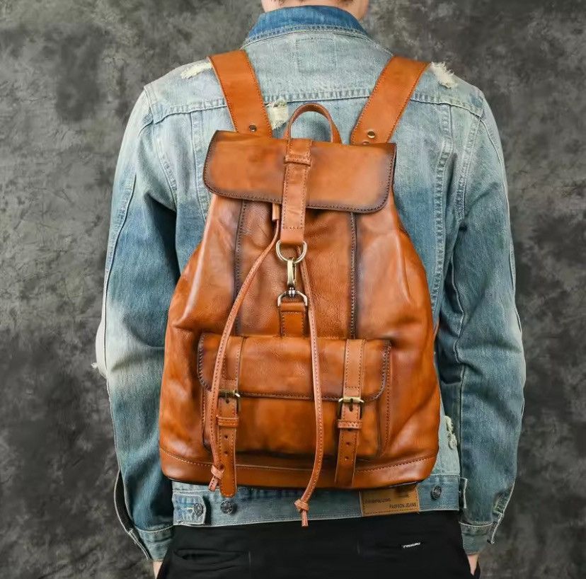 Genuine Leather Luxury Designer Leather Backpack Size ONE SIZE - 6 Thumbnail