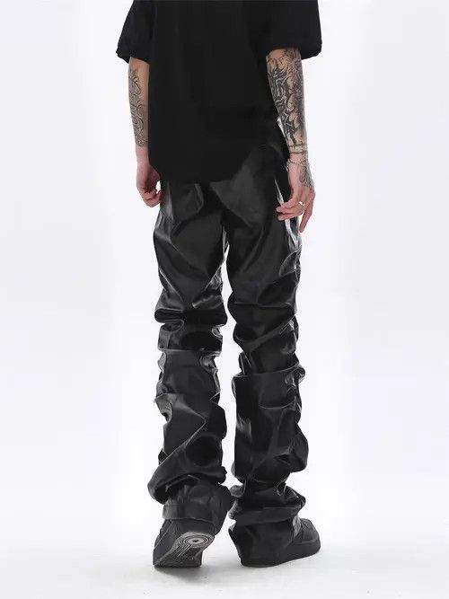 Other Punk niche design hip-hop loose casual leather pants Size US 32 / EU 48 - 4 Thumbnail