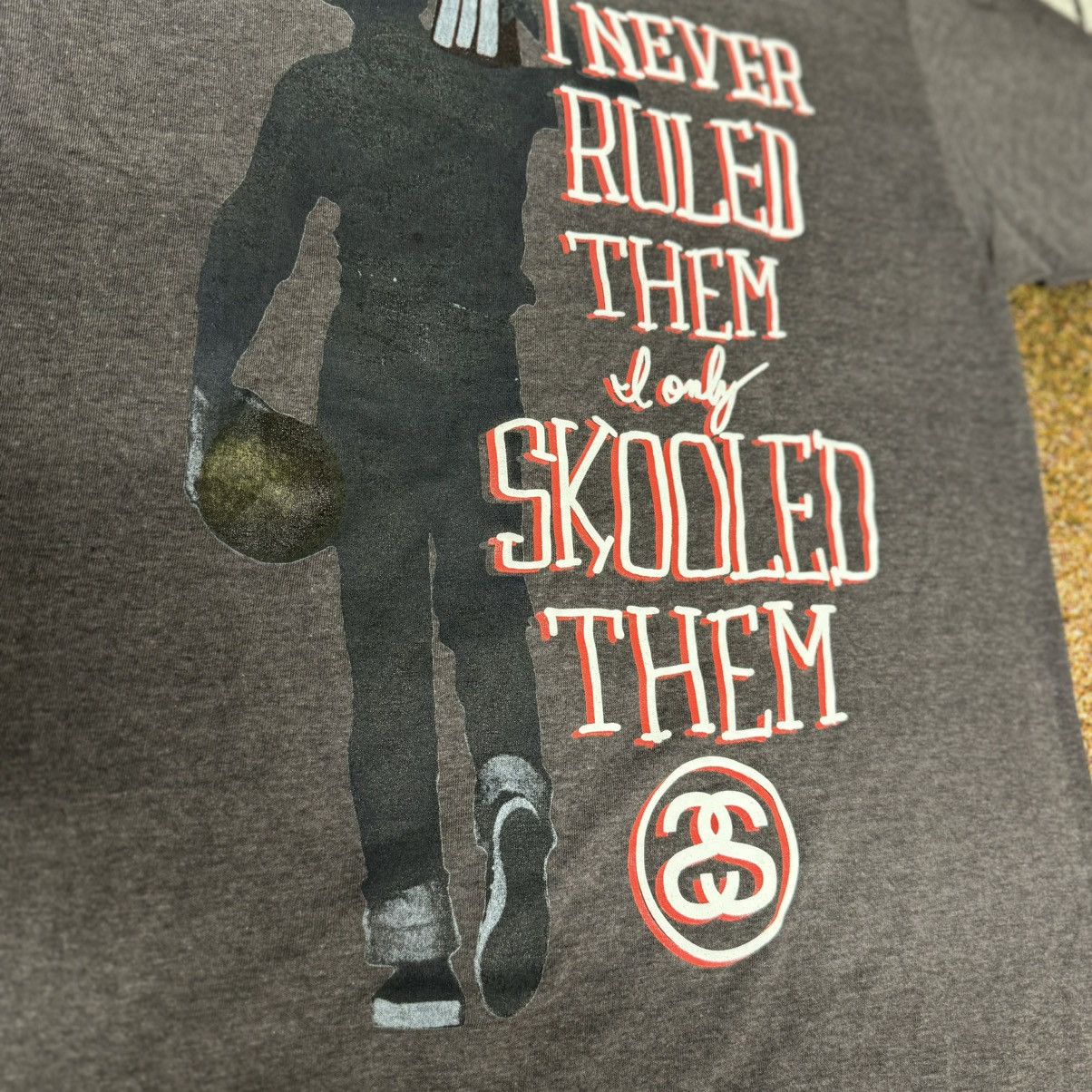 Stussy × Vintage STUSSY I NEVER RULED THEM I ONLY SKOOLED EM TEE GREY Size US L / EU 52-54 / 3 - 4 Thumbnail