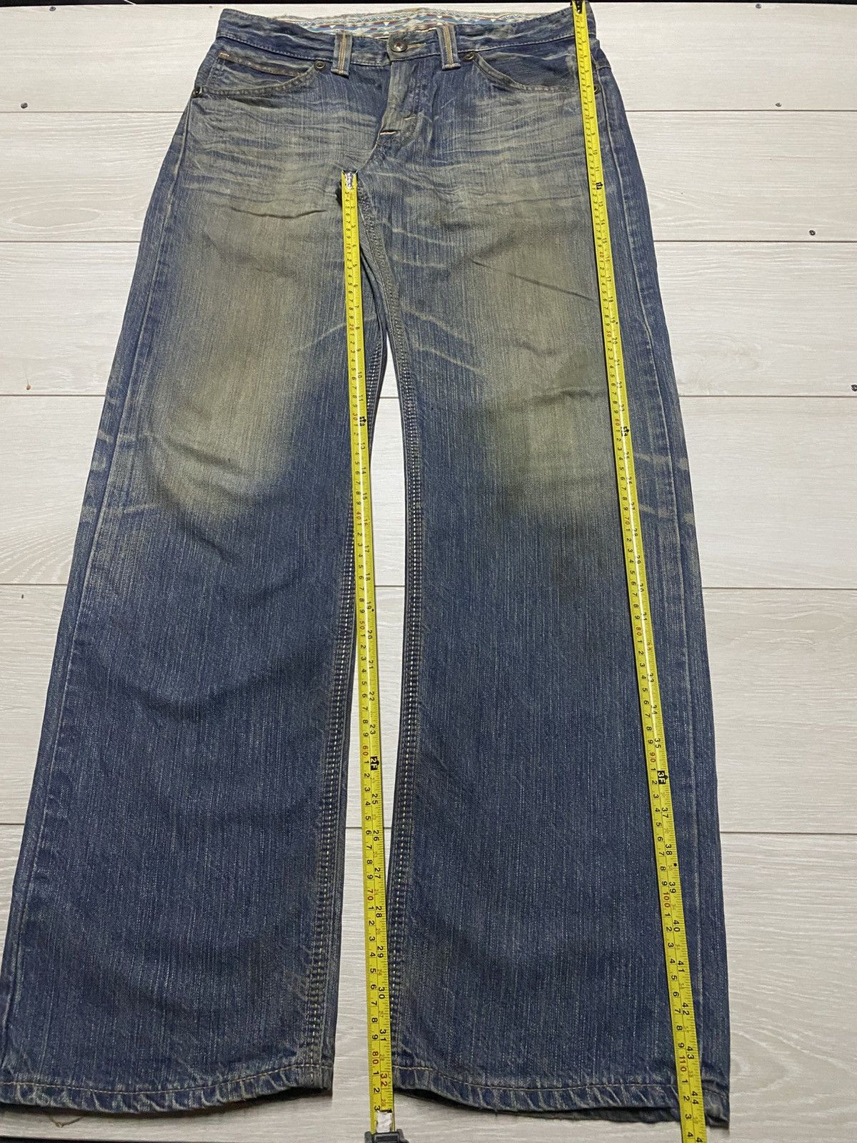 Edwin Vintage Edwin Xv Mud Wash Distressed Baggy Jeans Size US 35 - 18 Thumbnail