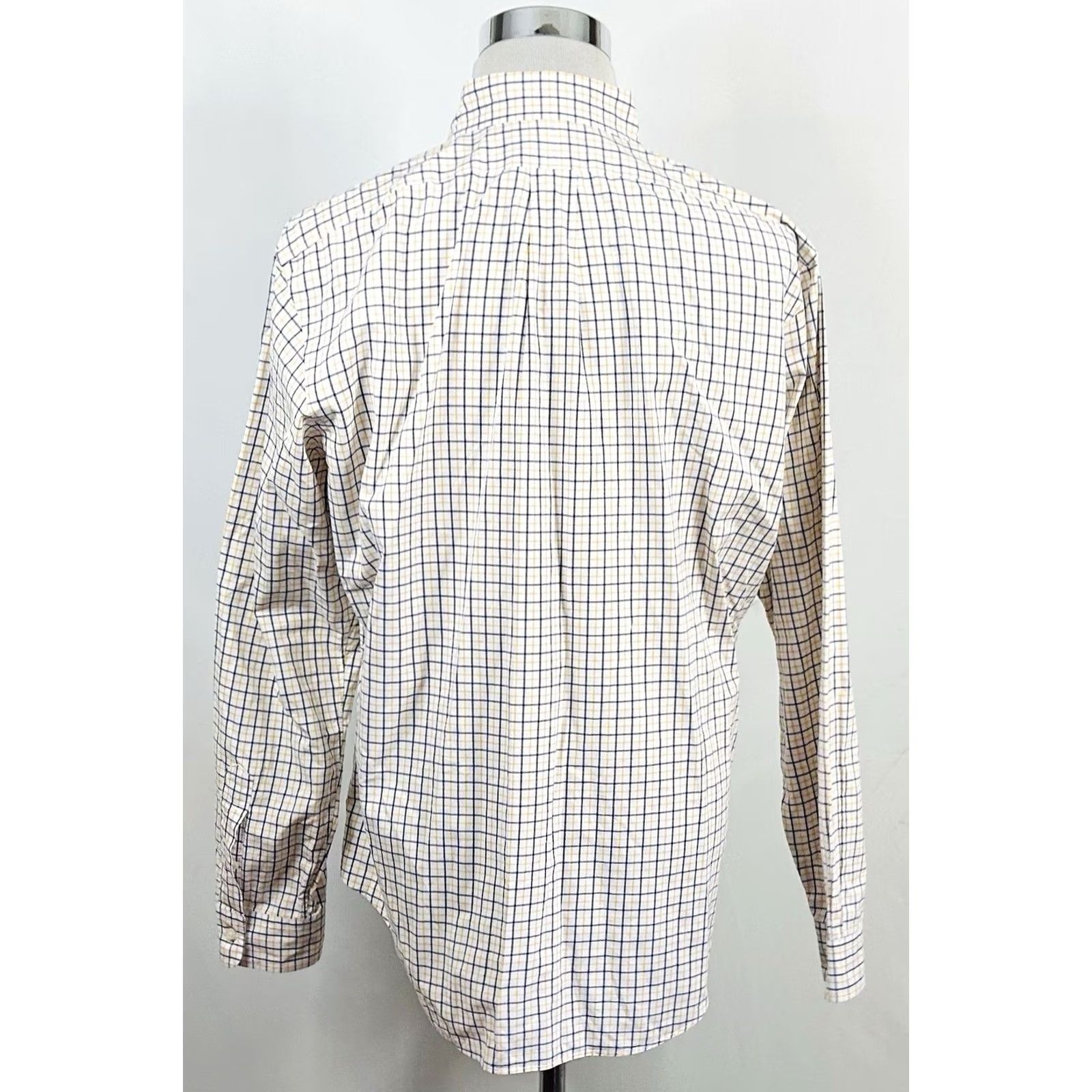 Polo Ralph Lauren Polo Ralph Lauren XL Custom Fit Shirt Button-Down Plaid 100% Cotton Yellow Blue Mens Size US XL / EU 56 / 4 - 5 Thumbnail
