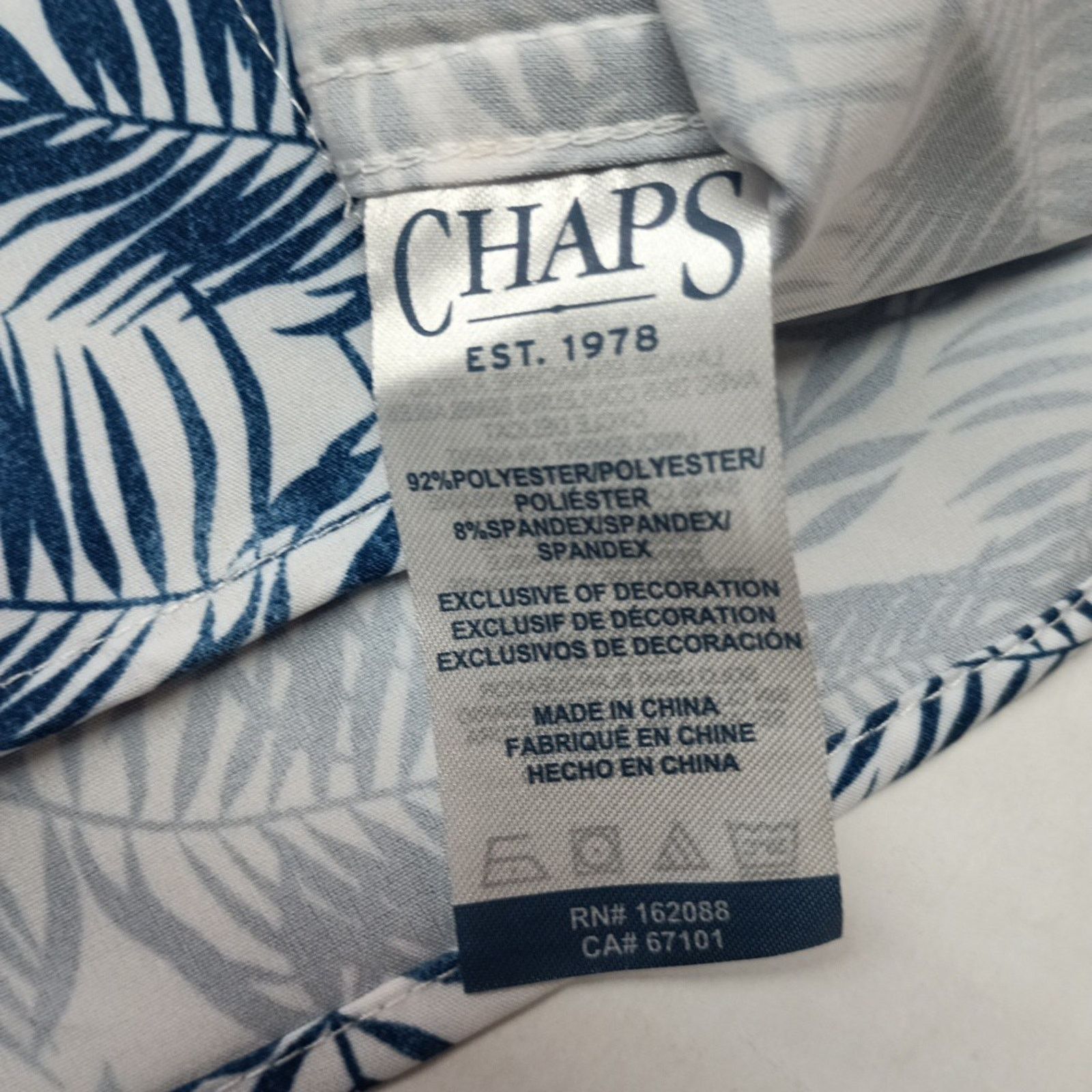 Chaps Chaps Everyday Performance Woven Shirt Men's Size L Blue Size US L / EU 52-54 / 3 - 7 Thumbnail