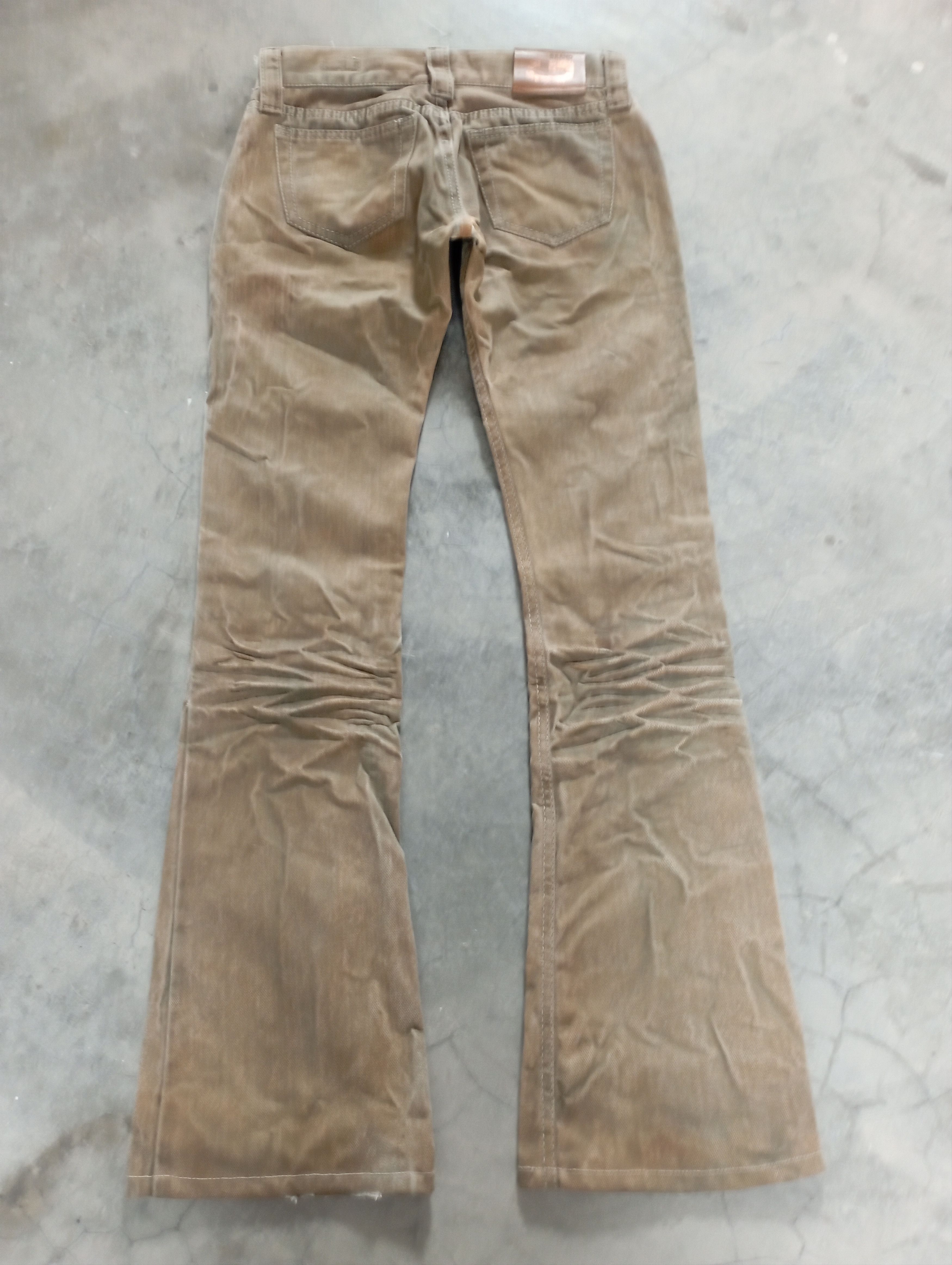 Tornado Mart Flare Jeans Made In Italy Crazy Mud lightning Wash G Brand Size 24" / US 00 / IT 34 - 2 Thumbnail