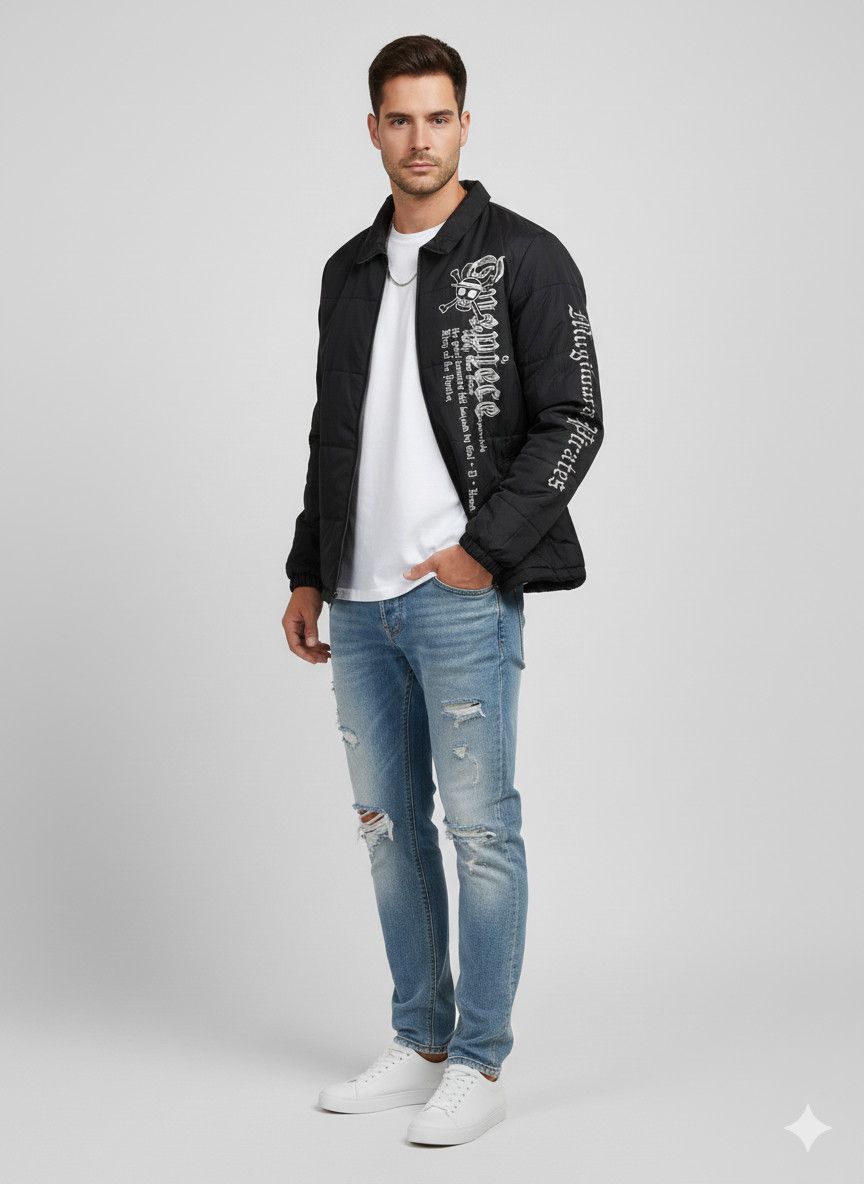 One Piece Vintage One Piece Mugiwara Pirates Black Jacket Size US S / EU 44-46 / 1 - 1 Thumbnail