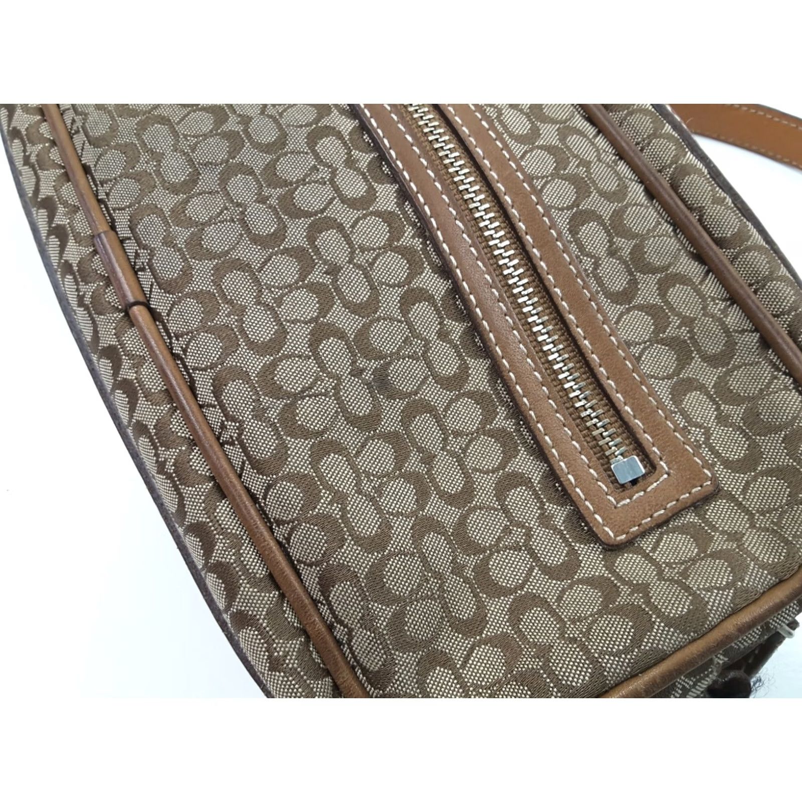Coach Coach Signature 6341 Pouch Shoulder Handbag Purse Brown Women Bag Size ONE SIZE - 5 Thumbnail
