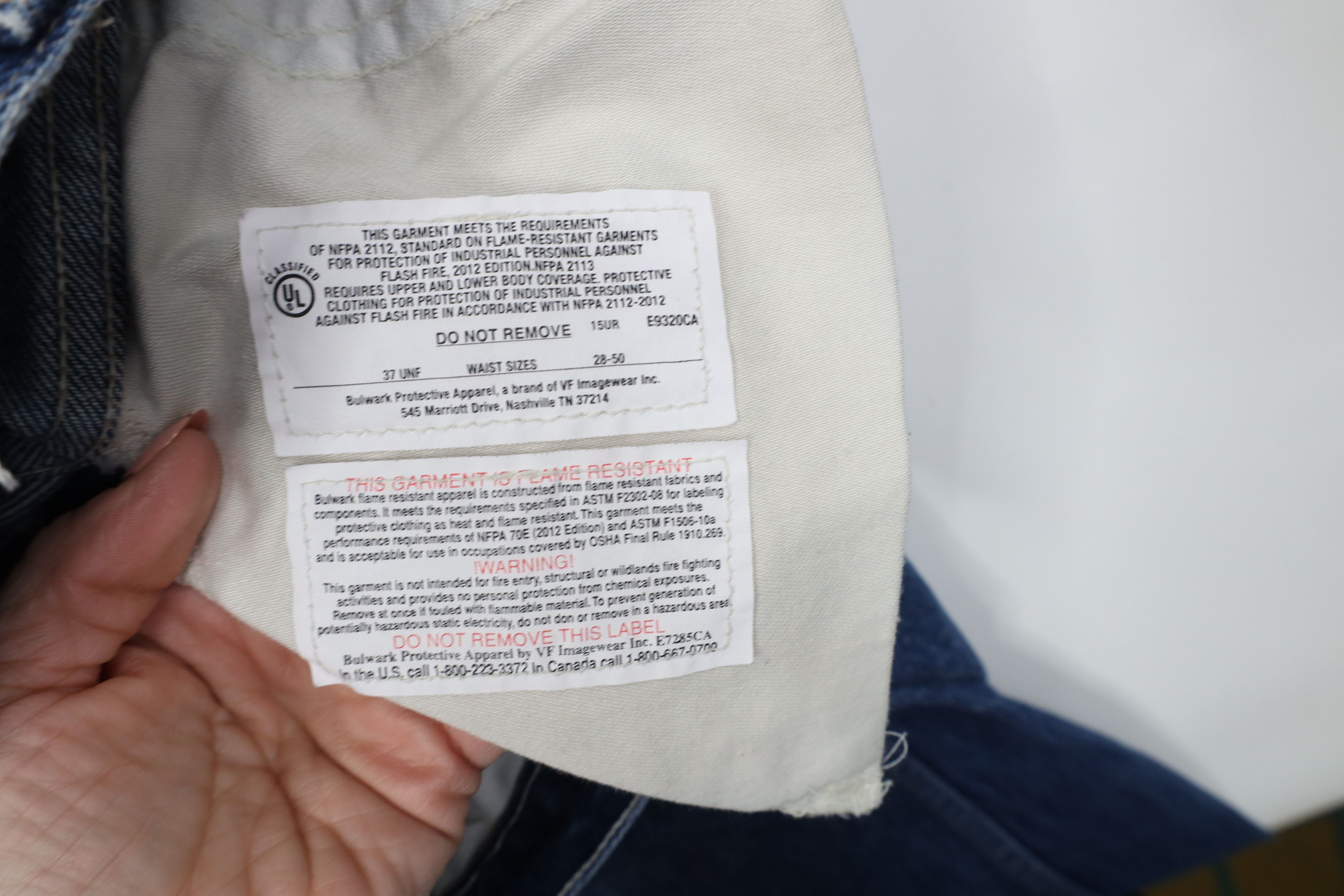 Vintage Vintage Bulwark FR Fire Flame Resistant Straight Leg Jeans Size US 32 / EU 48 - 7 Thumbnail