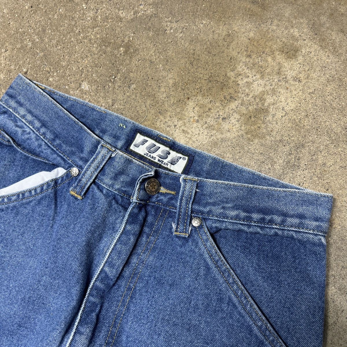 Vintage Y2K Fuse Baggy Wide Leg Denim Cargo Skater Jeans Jnco Size US 28 / EU 44 - 4 Thumbnail