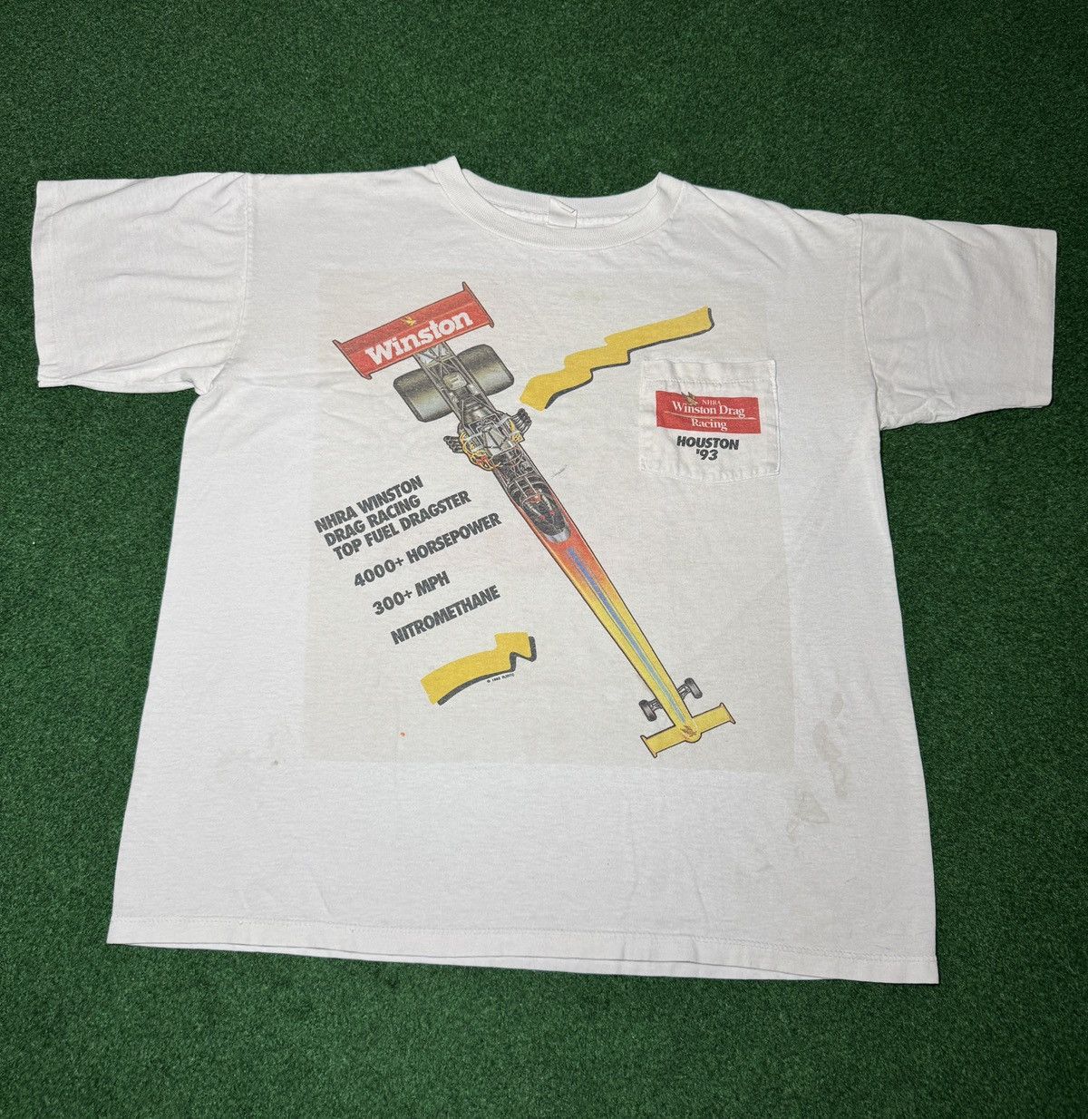 Vintage Vintage 90s NHRA Houston Drag Racing Winston 1993 XL T Shirt Size US XL / EU 56 / 4 - 1 Thumbnail
