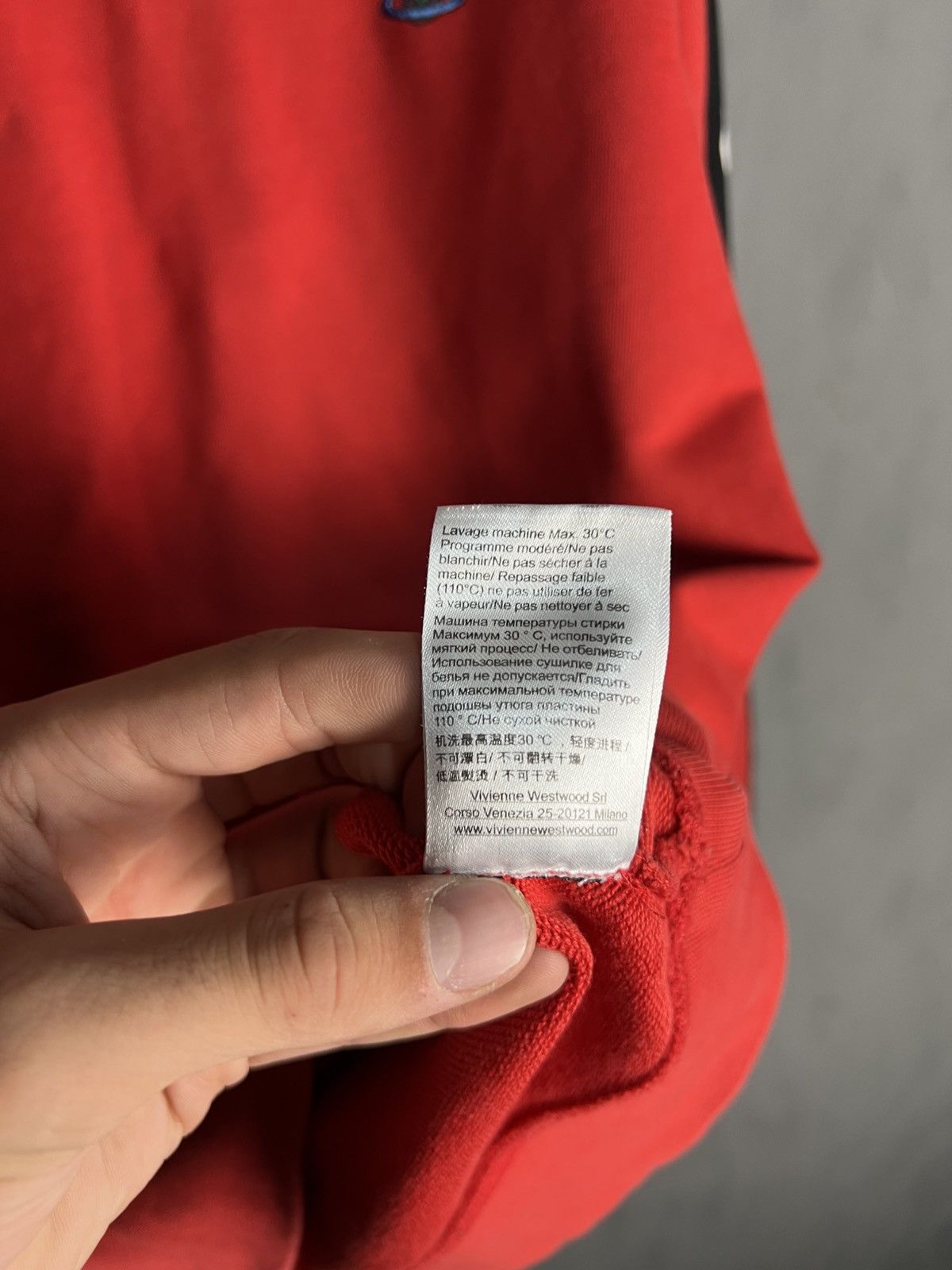 Vivienne Westwood Men's Red Vivienne Westwood Taped Sweatshirt Size US XXL / EU 58 / 5 - 10 Thumbnail