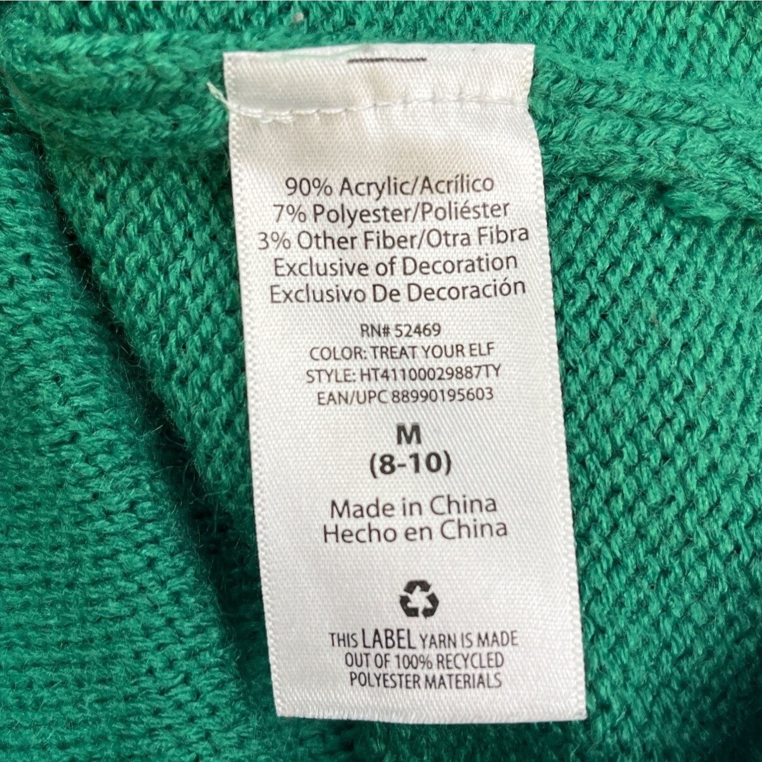 Other Holiday Time Women's Green Christmas Ugly Sweater SzM(8-10) Size M / US 6-8 / IT 42-44 - 7 Thumbnail