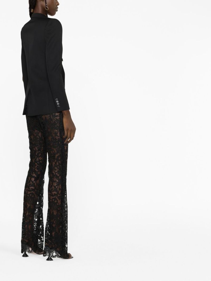 Saint Laurent Paris o1la1rc1a0425 720946 Pant in Guipure Lace in Black Size 27" / US 4 / IT 40 - 3 Thumbnail