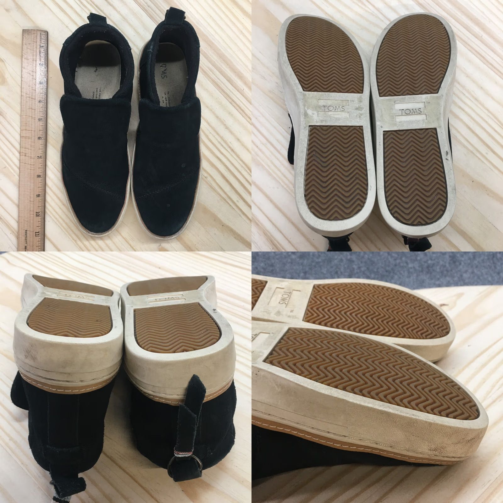 Toms TOMS Slip-On Womens Black Chukka Sneaker Paxton Water Resistant Casual Suede Size US 7 / IT 37 - 9 Thumbnail