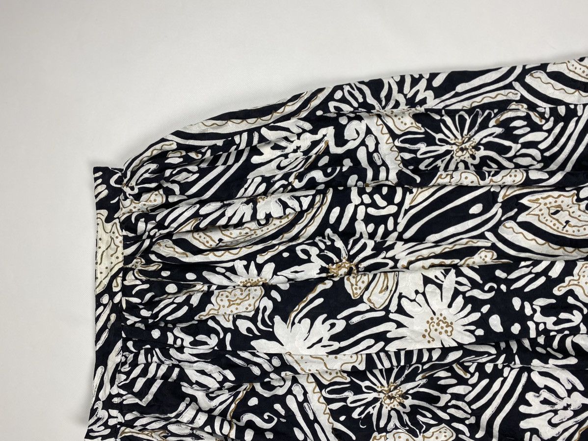 Dior × Vintage Christian Dior Coordonnes Floral Pattern Pleated Silk Skirt Size 30" / US 8 / IT 44 - 22 Thumbnail