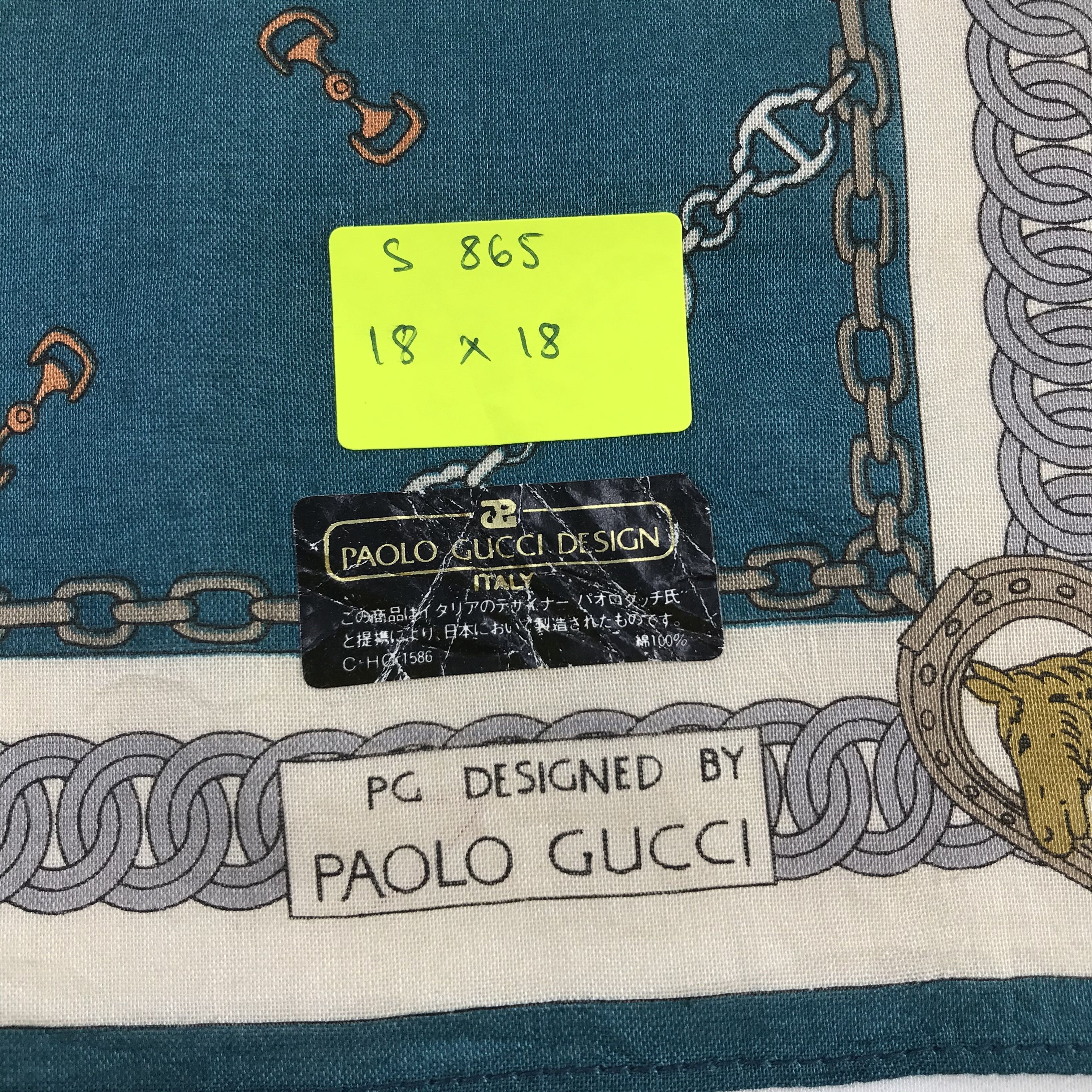 Paolo Gucci × Vintage Paolo Gucci Bandana / Handkerchief / Neckerchief - S865 Size ONE SIZE - 5 Thumbnail