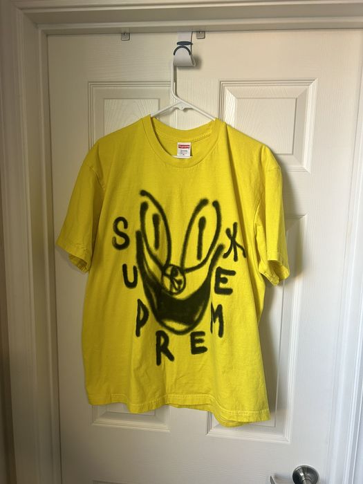 Supreme smile shop tee yellow