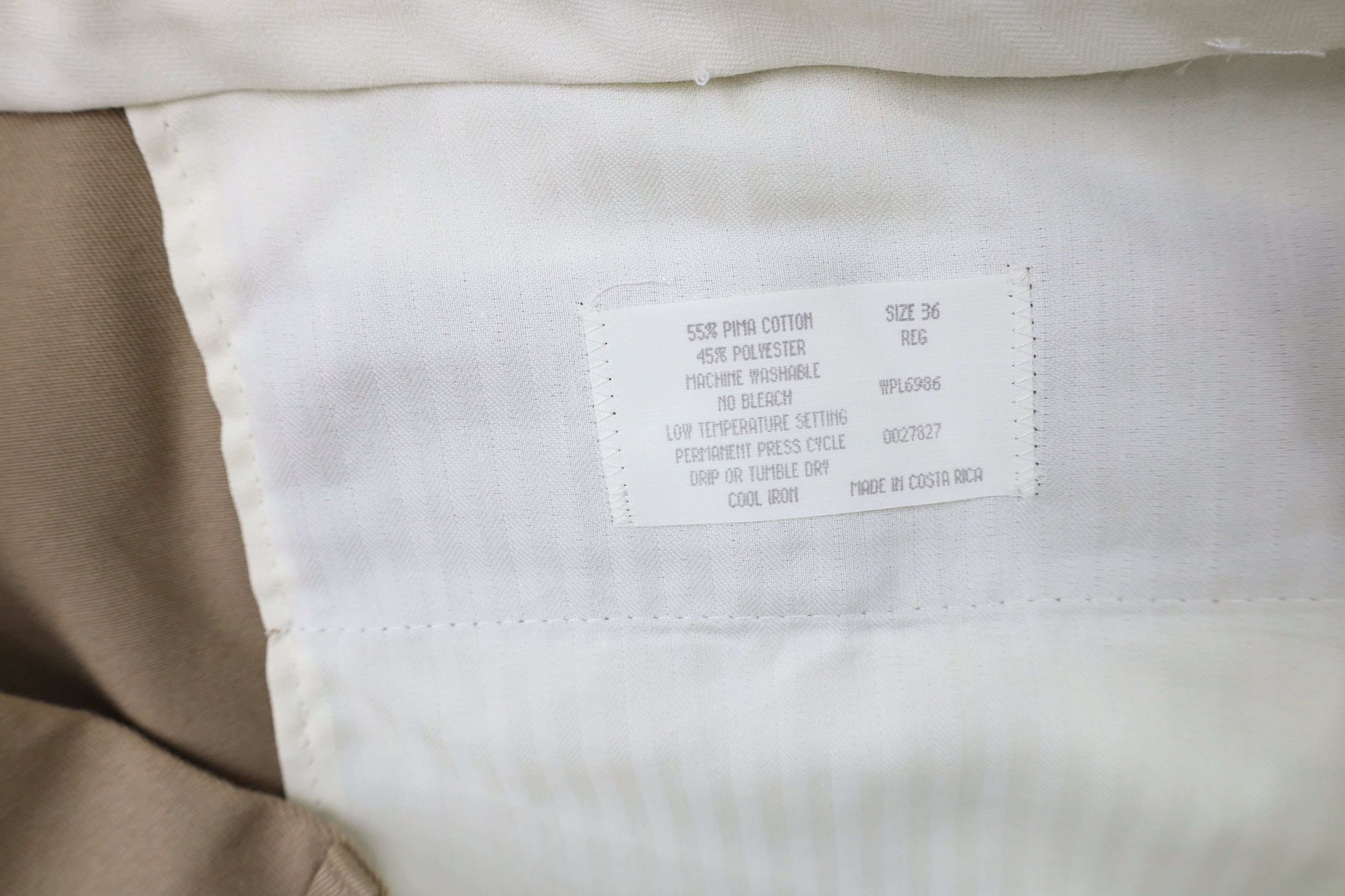 Vintage Vintage 90s Palm Beach Wide Leg Chino Pants Khaki Beige Size US 36 / EU 52 - 9 Thumbnail