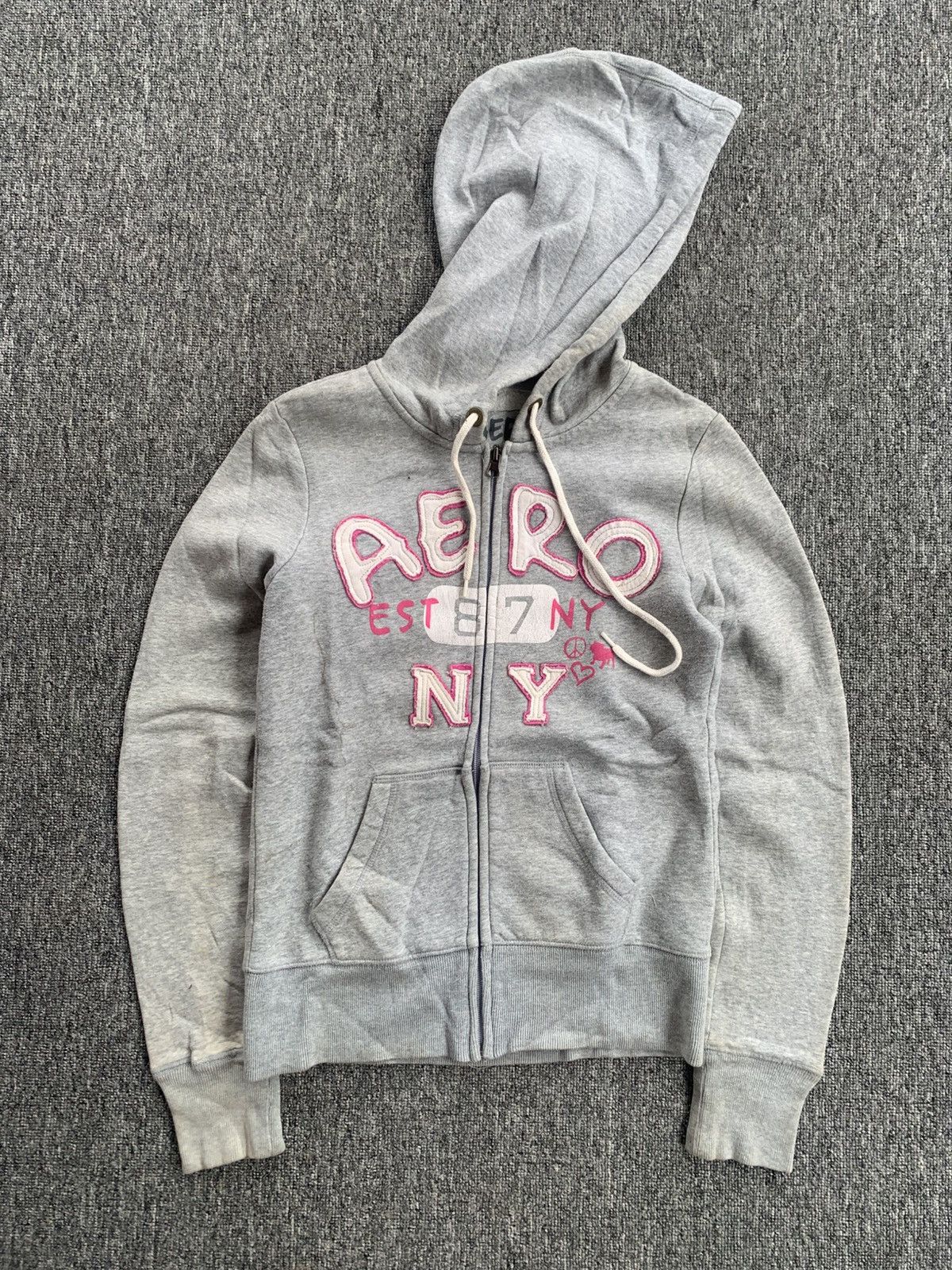 Other Aero Pink Grey Vintage Stylish Cropped Long Sleeve Jacket Size S / US 4 / IT 40 - 3 Thumbnail