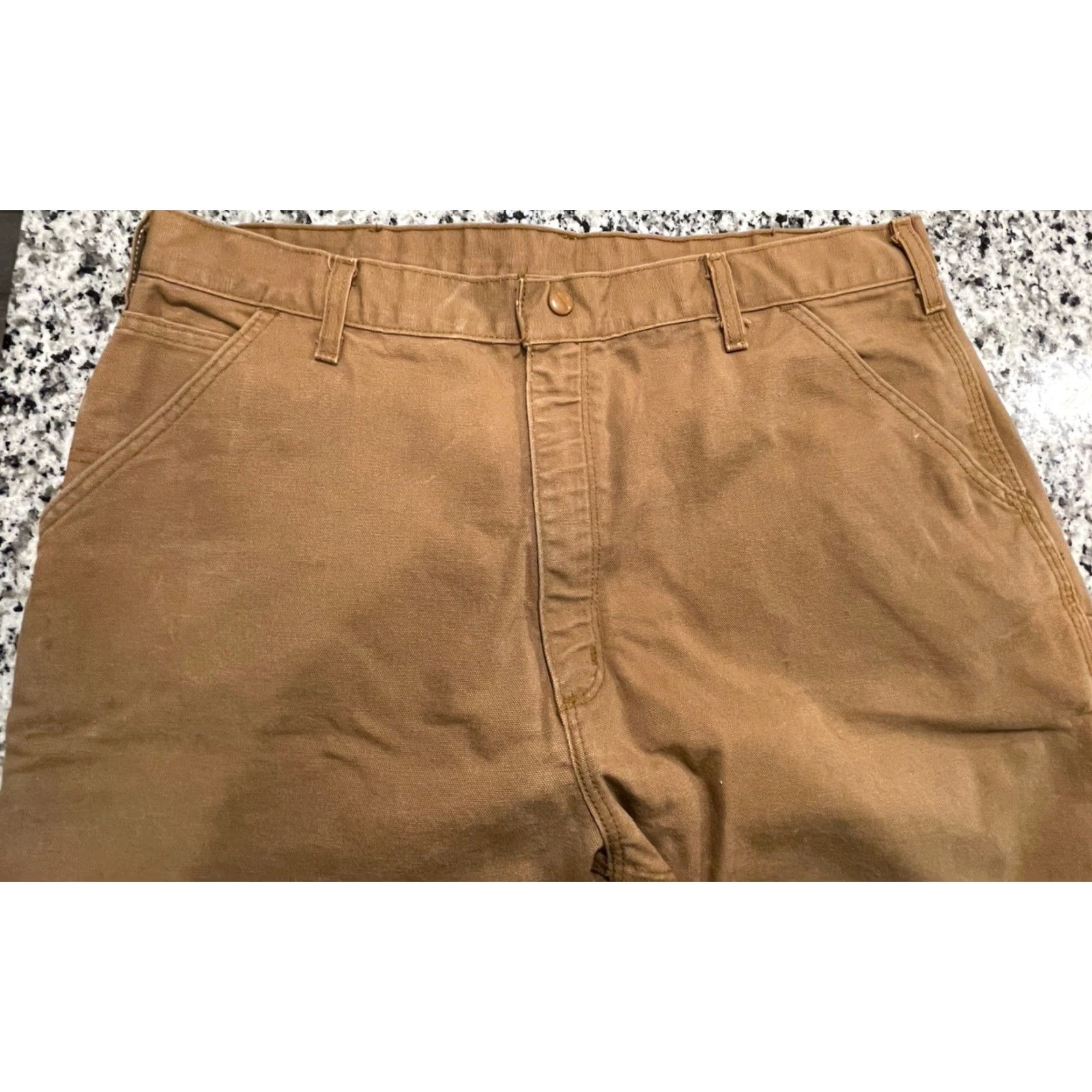 Carhartt Carhartt FR Jeans Pants Brown 37X32.5 Mens Workwear Flame-Resistant Utility Pocket Cell Phone Pocket Original Fit Size US 37 - 3 Thumbnail