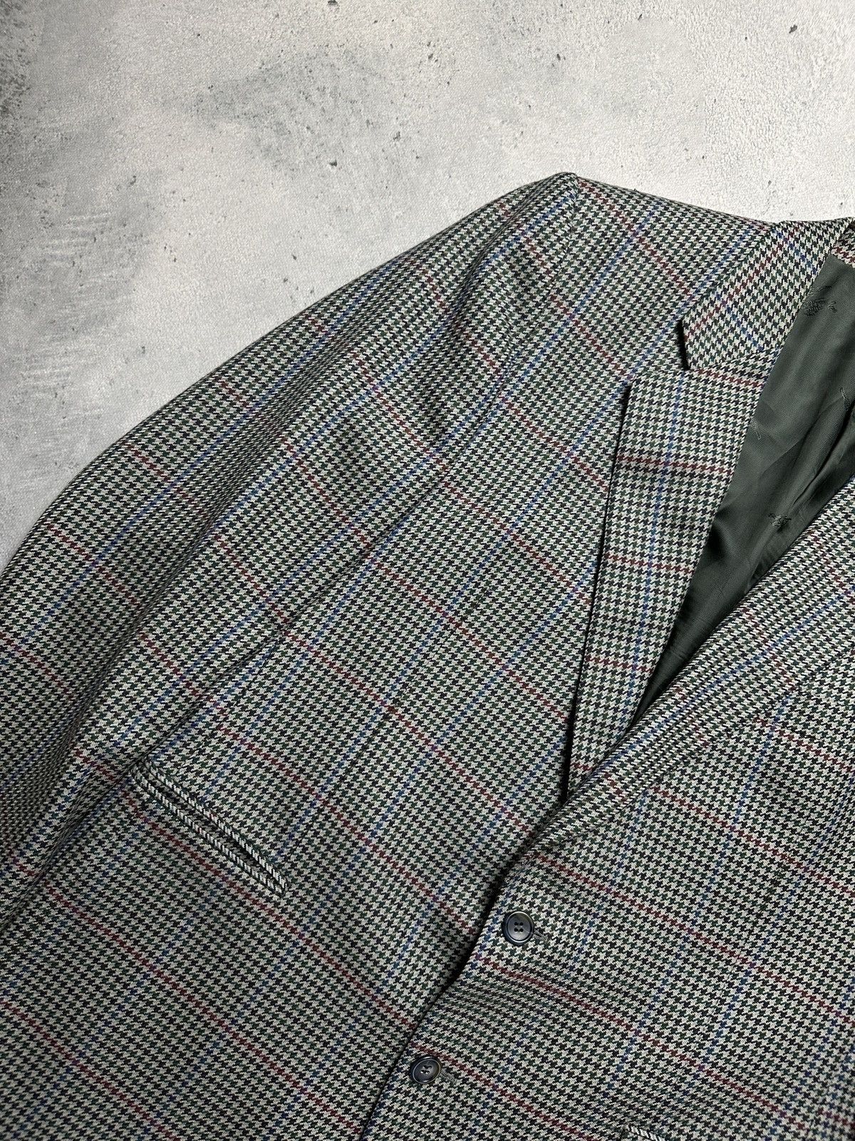 Burberry Blazer Burberrys Vintage Cashmere & Wool Luxury Rare 90s 80s Size 52R - 8 Thumbnail