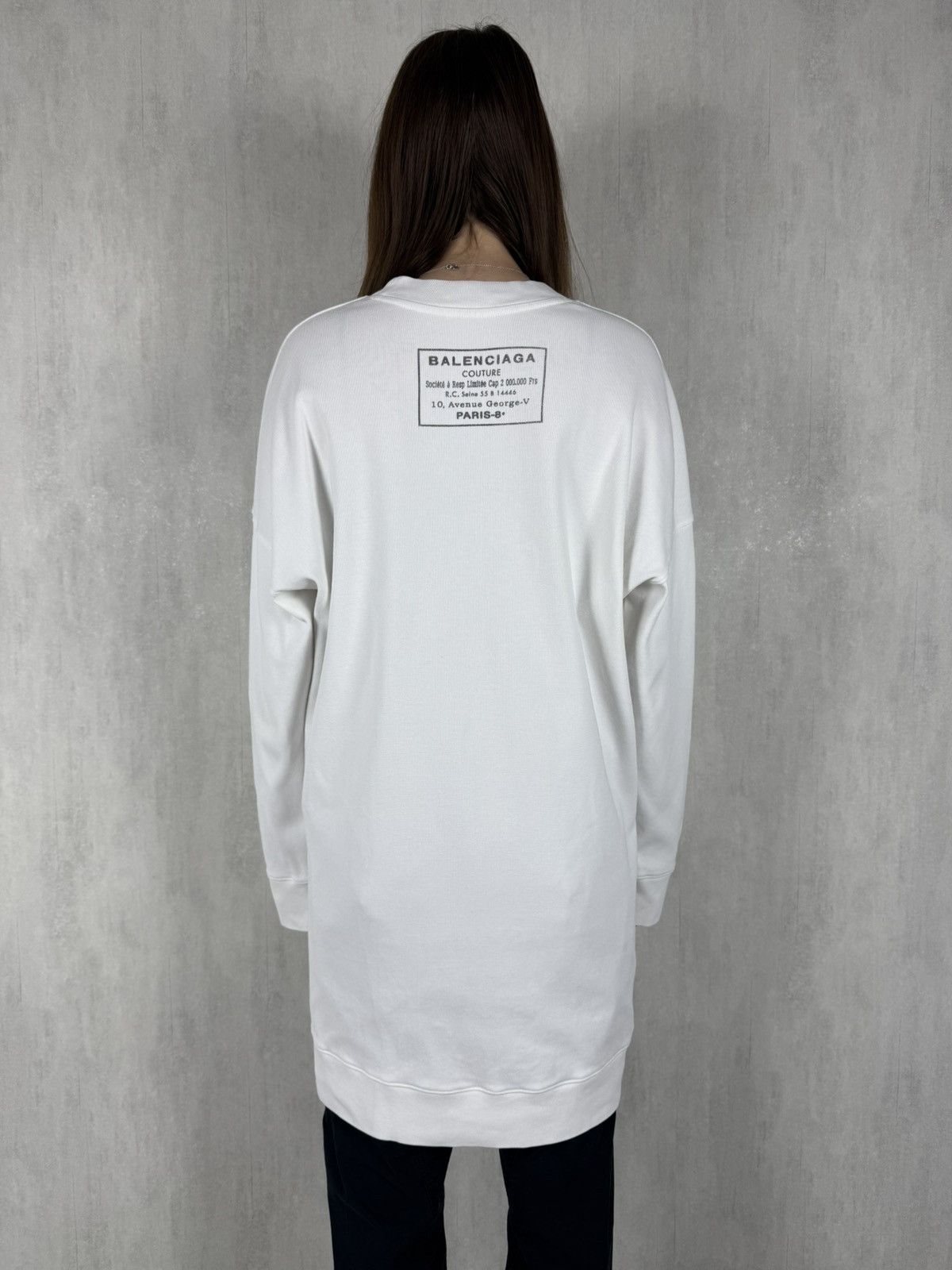 Balenciaga Balenciaga Couture Women’s White Long Sweatshirt Size S Size S / US 4 / IT 40 - 1 Thumbnail