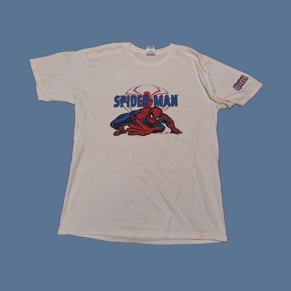 Vintage VINTAGE Marvel Spider Man Movie Cartoon TV Promo Retro T-Shirt Men L White Comics 2002°C Size US L / EU 52-54 / 3 - 1 Thumbnail
