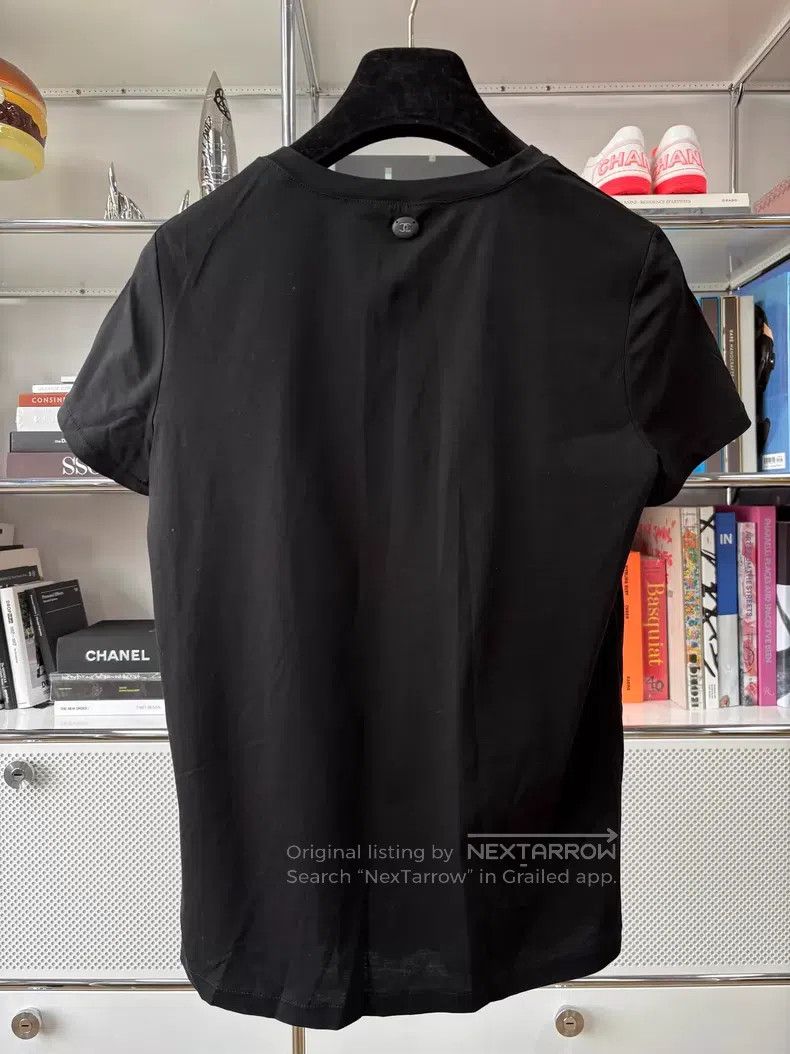 Chanel Chanel Black and blue velvet logo short sleeves Size XS / US 0-2 / IT 36-38 - 3 Thumbnail