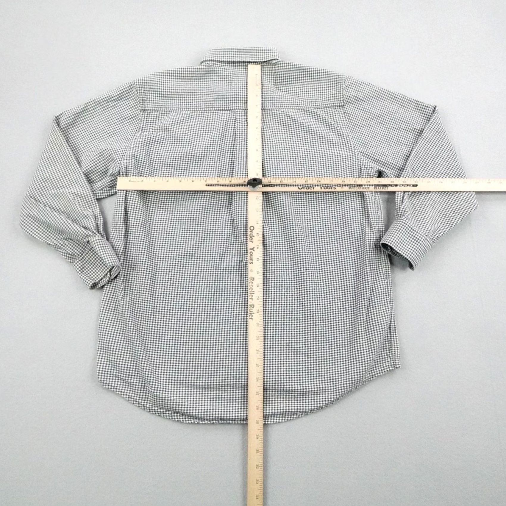 Vintage Vintage Sears Roebuck Shirt Mens Large Gray White Gingham Plaid Flannel Work 90s Size US L / EU 52-54 / 3 - 3 Thumbnail