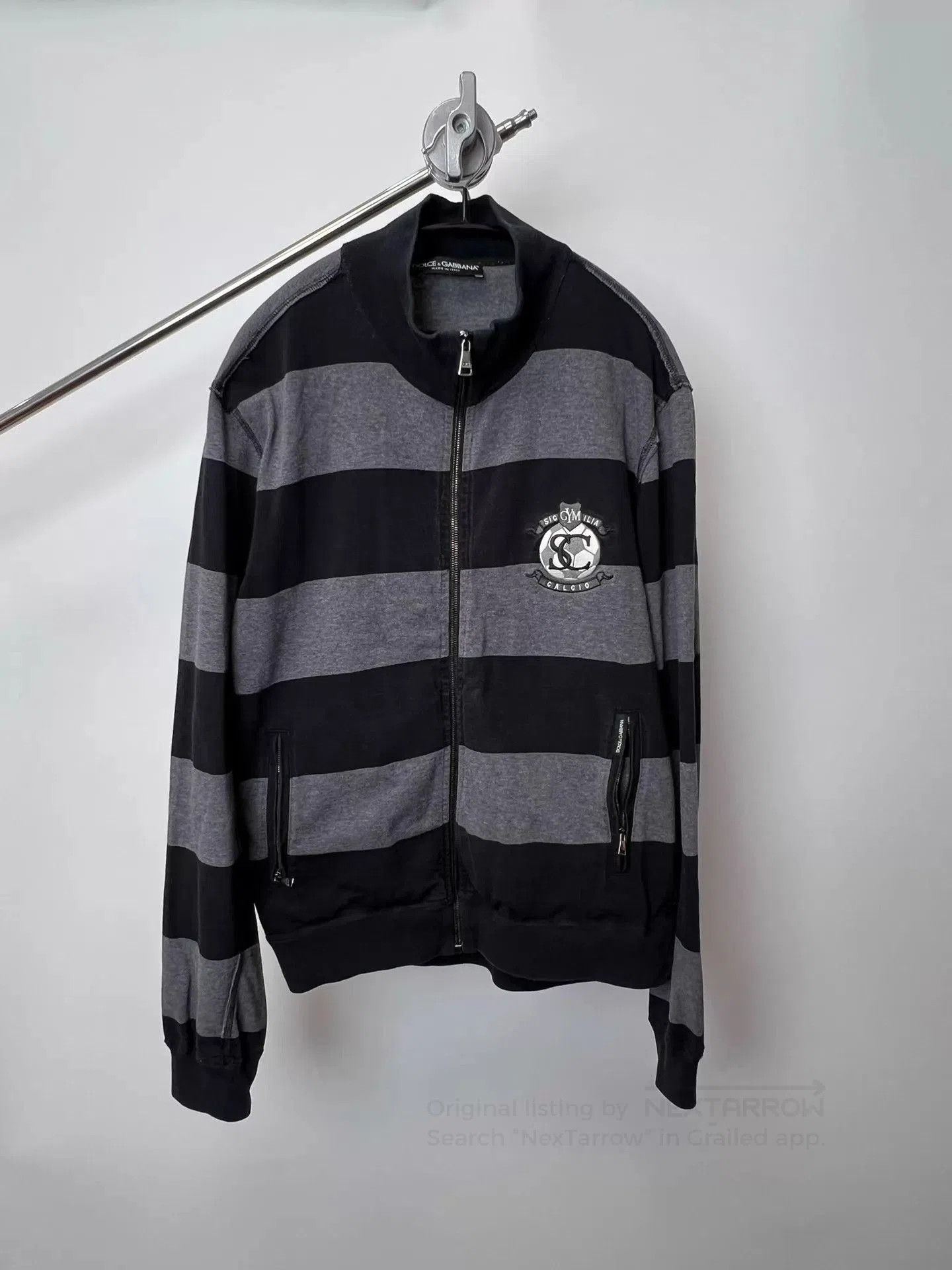 Dolce & Gabbana Striped Zip-Up Casual Jacket Multi M. Size US M / EU 48-50 / 2 - 1 Thumbnail